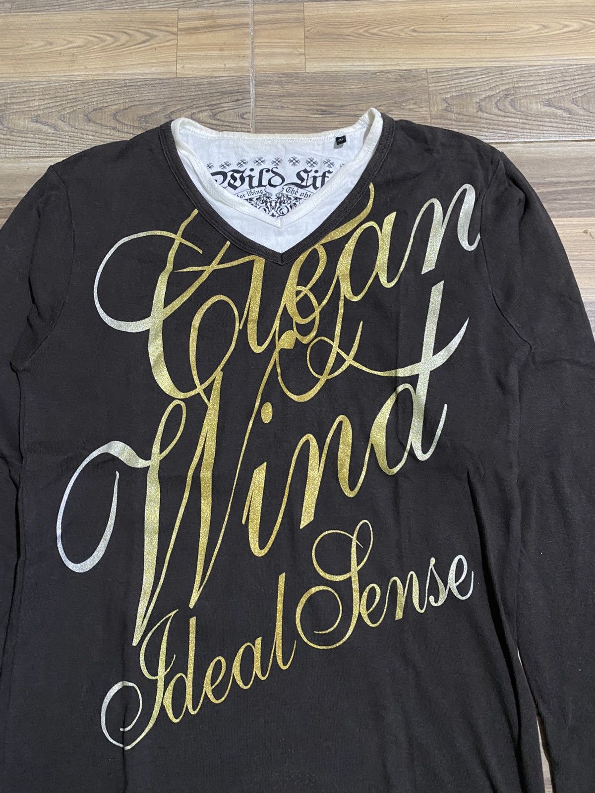 Japanese Brand CLEAN WIND IDEAL SENSE WILD LIFE POEM LONG SLEEVE TEE Size US M / EU 48-50 / 2 - 2 Thumbnail