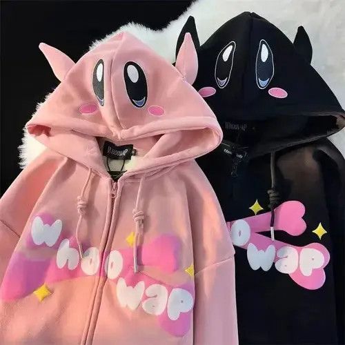 Vintage Y2K Streetwear Kirby Full Zip-Hoodie Size S / US 4 / IT 40 - 2 Thumbnail