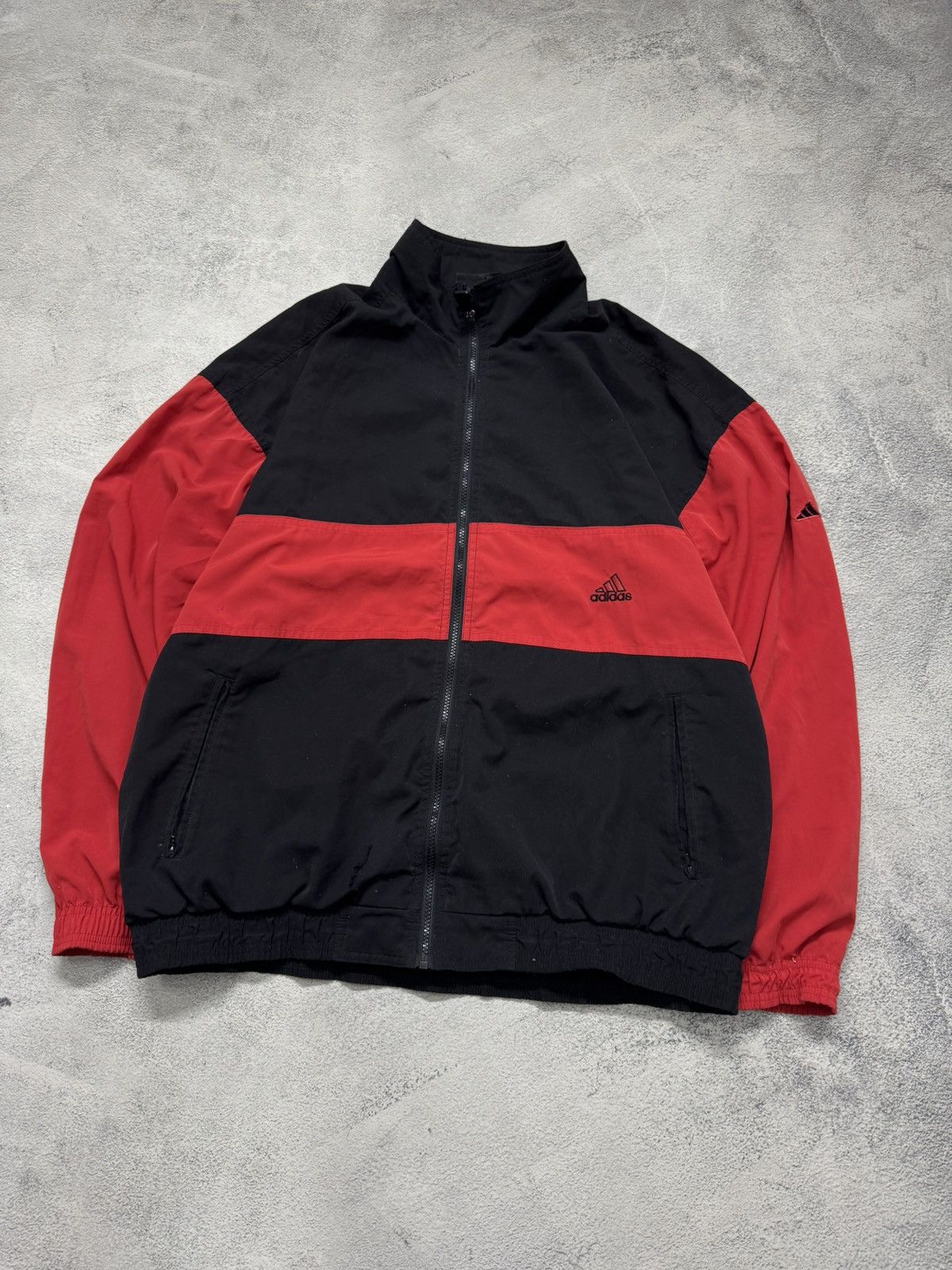 Adidas Vintage Y2k Adidas 💙🖤 Nylon Spellout Logo Jacket 90’s Size US XL / EU 56 / 4 - 6 Thumbnail