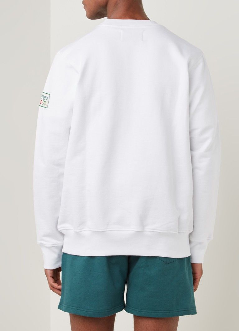 Casablanca White Embroidered Tennis Court Logo Sweatshirt Size XS / US 0-2 / IT 36-38 - 3 Thumbnail
