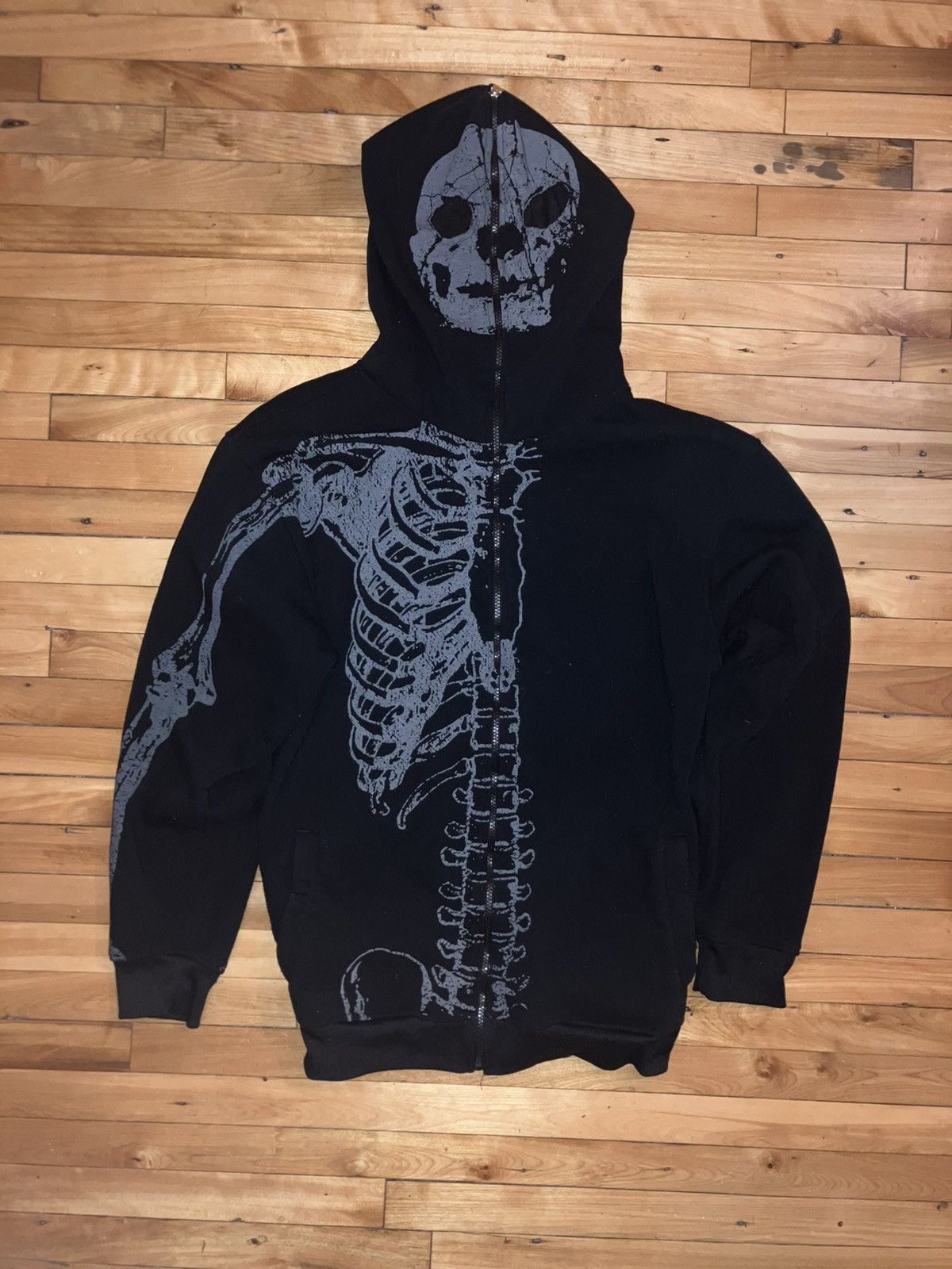 Mecca Yk2 South Pole/affliction style Mecca skeleton zipup hoodie Size US L / EU 52-54 / 3 - 3 Thumbnail
