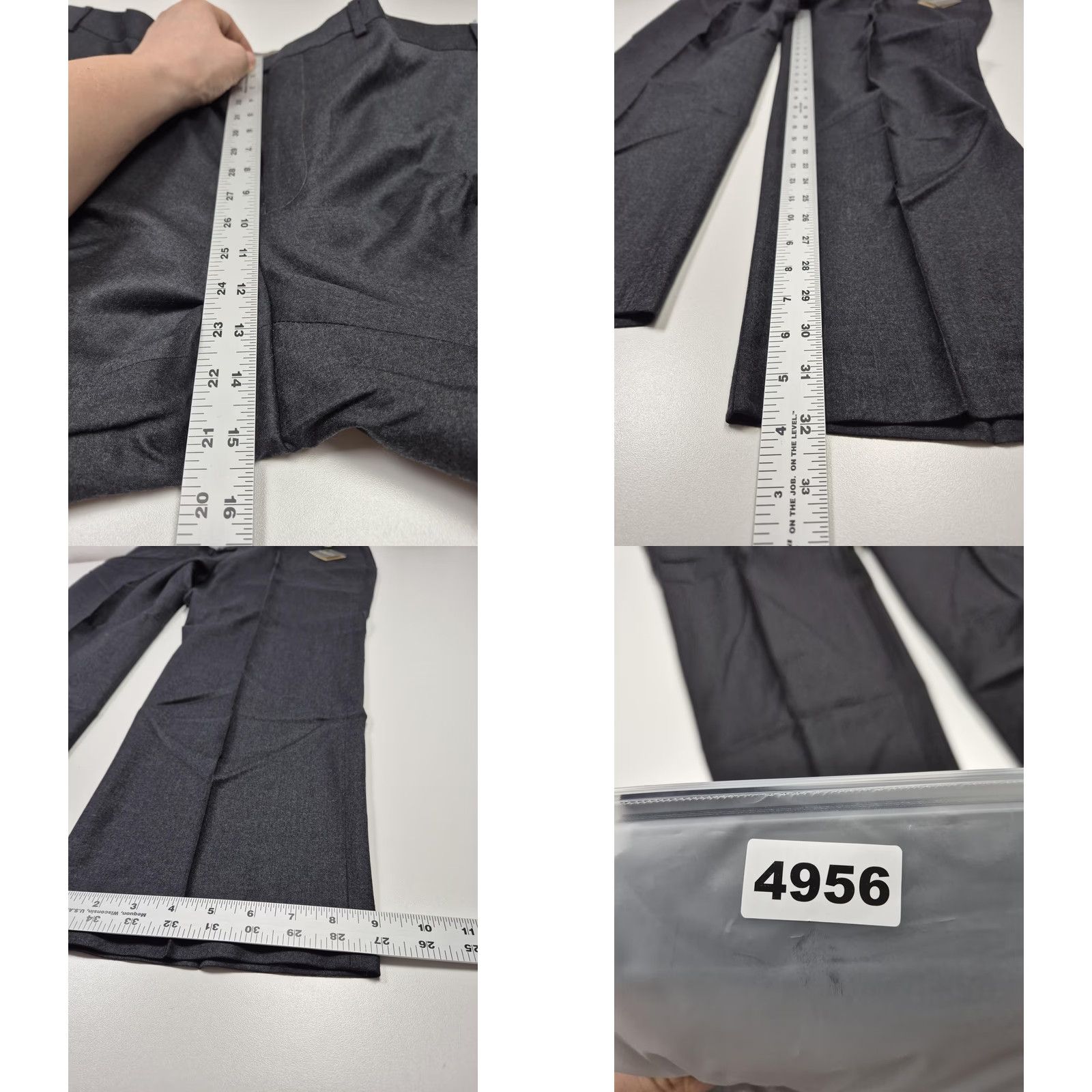 Ralph Lauren VINTAGE Lauren Ralph Lauren Dress Pants Mens 46x32 Gray Wool Flat Front NWT Office Size US 30 / EU 46 - 8 Thumbnail