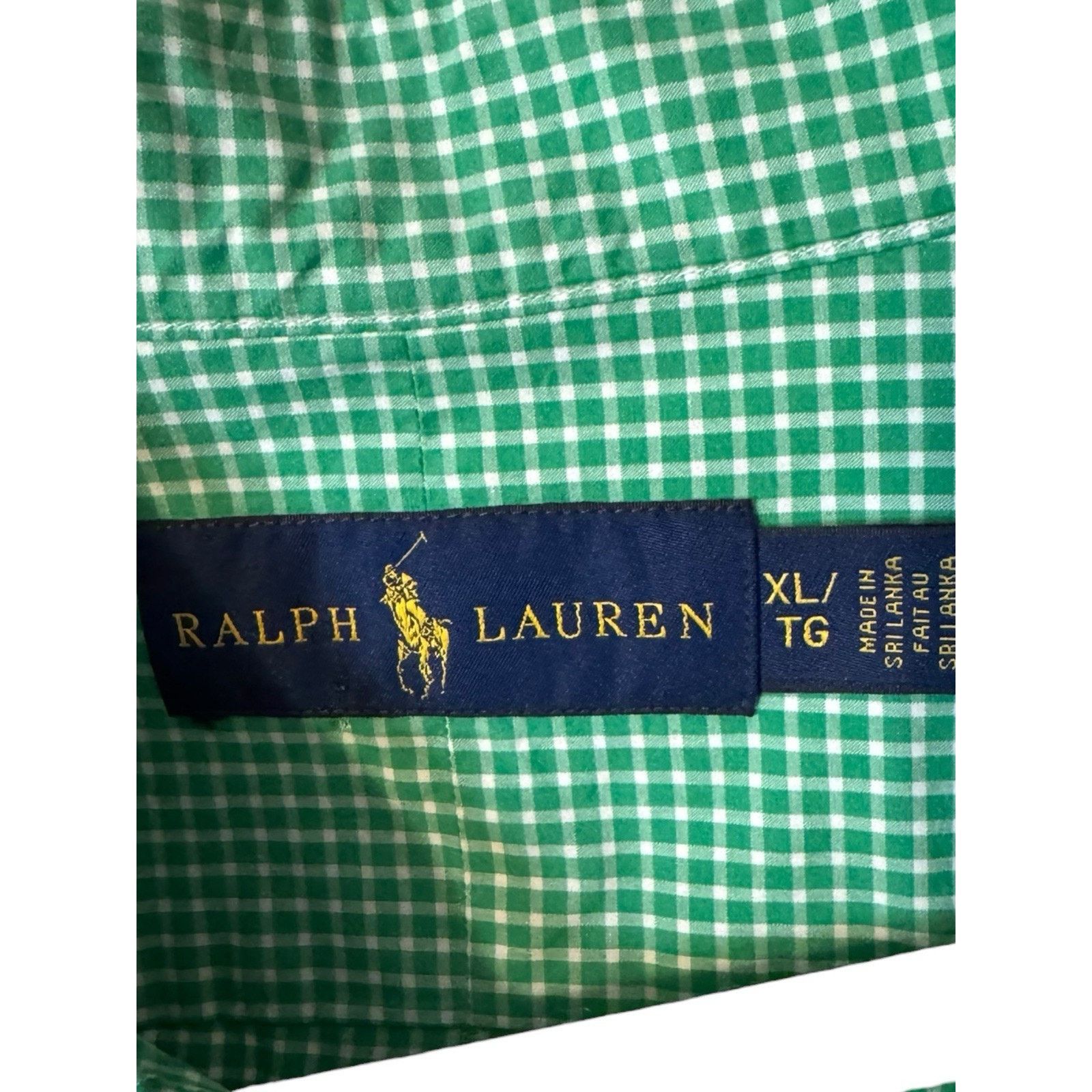 Ralph Lauren Ralph Lauren Green Check Button Down Classic Fit Dress Shirt Size US XL / EU 56 / 4 - 8 Thumbnail