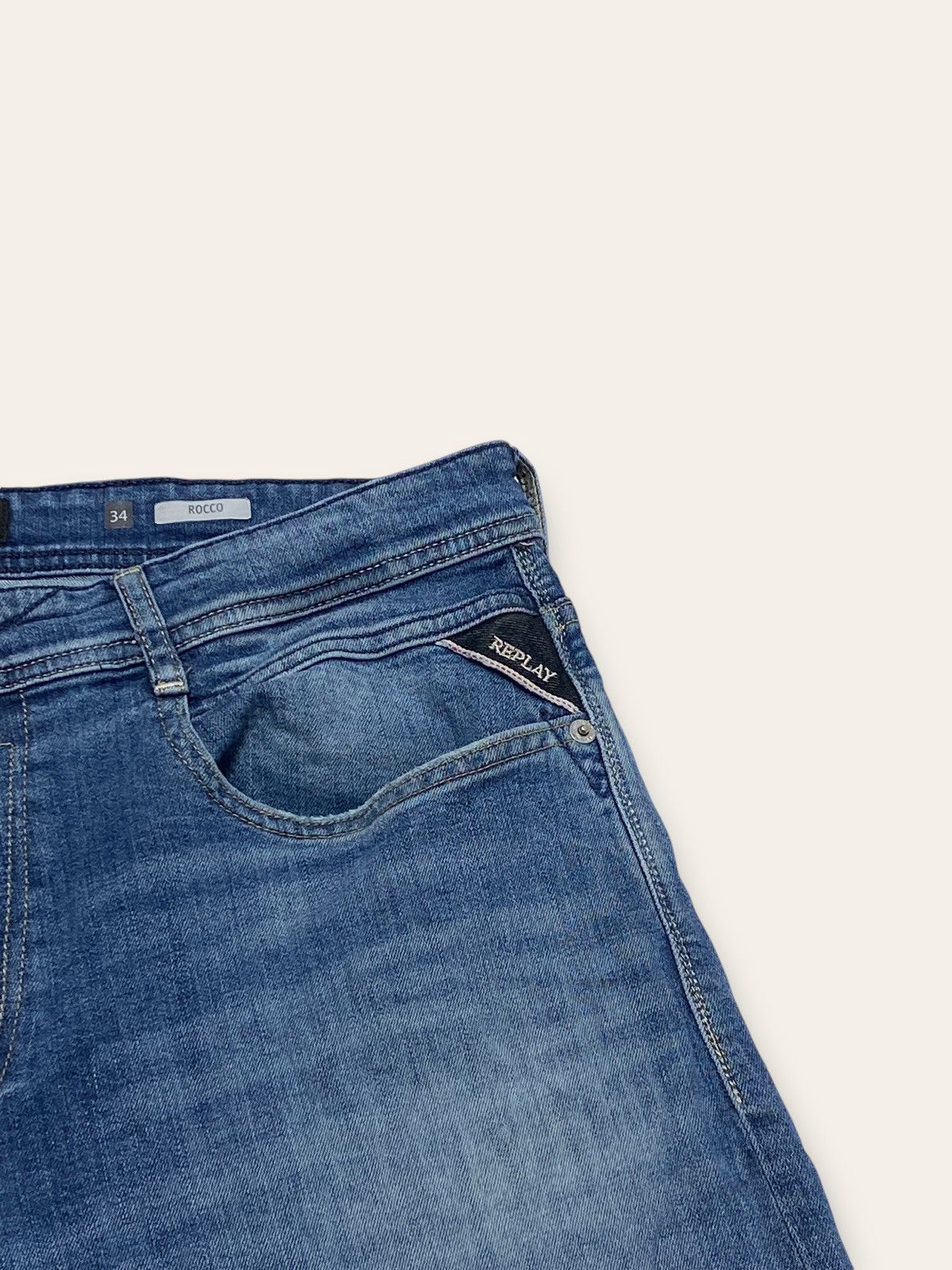 Jean Vintage REPLAY Blue Denim Jeans Size US 35 - 6 Thumbnail