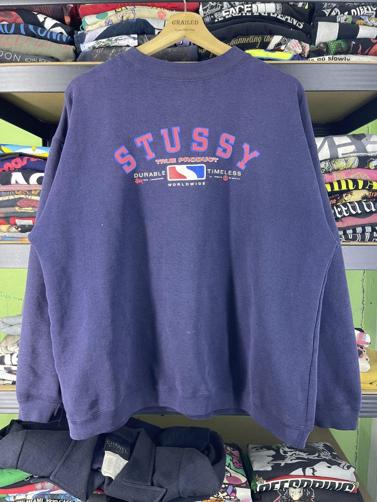 Stussy 1990s Vintage Stüssy "True Product" Sweatshirt Size US M / EU 48-50 / 2 - 2 Thumbnail