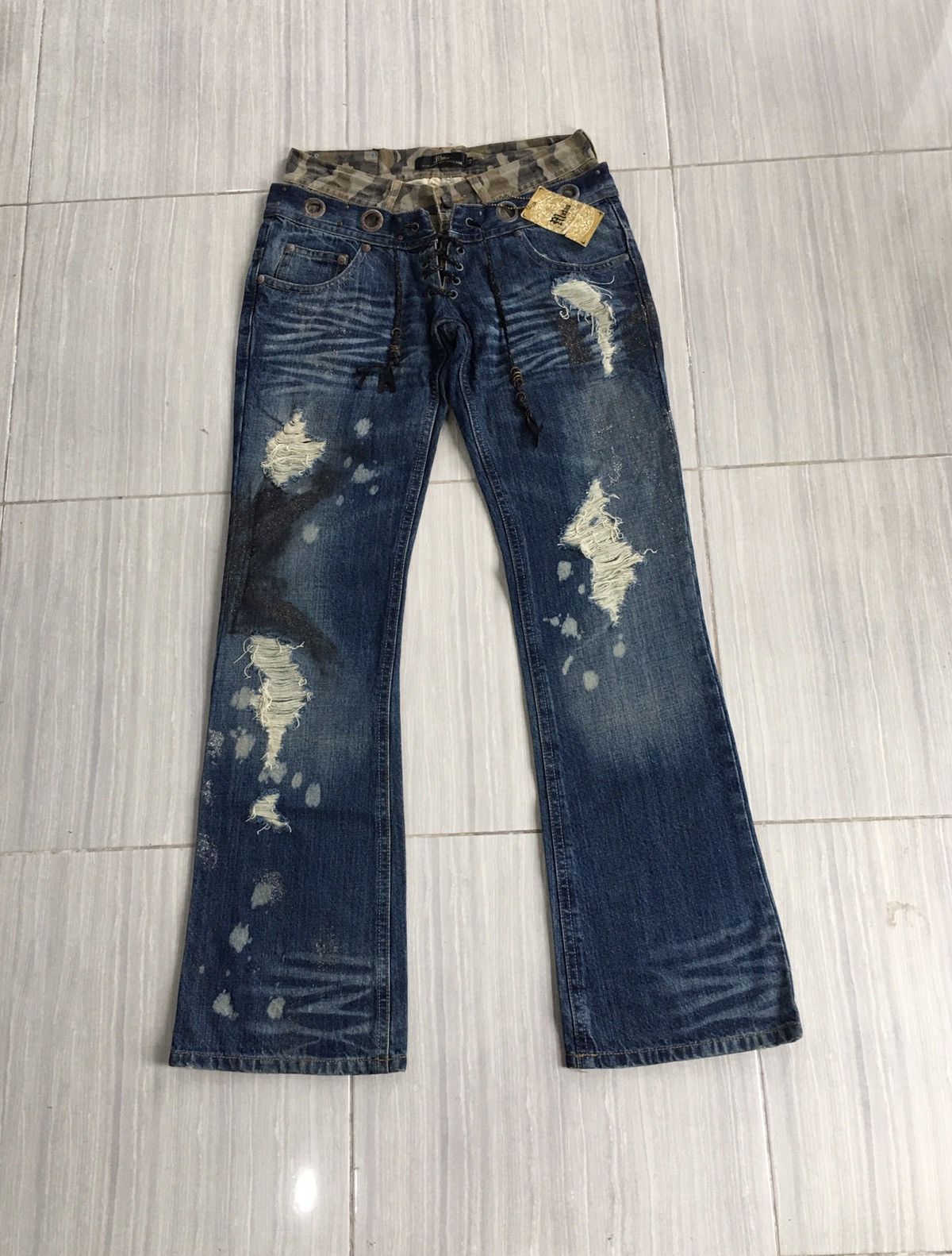 If Six Was Nine Lace Denim | Grailed