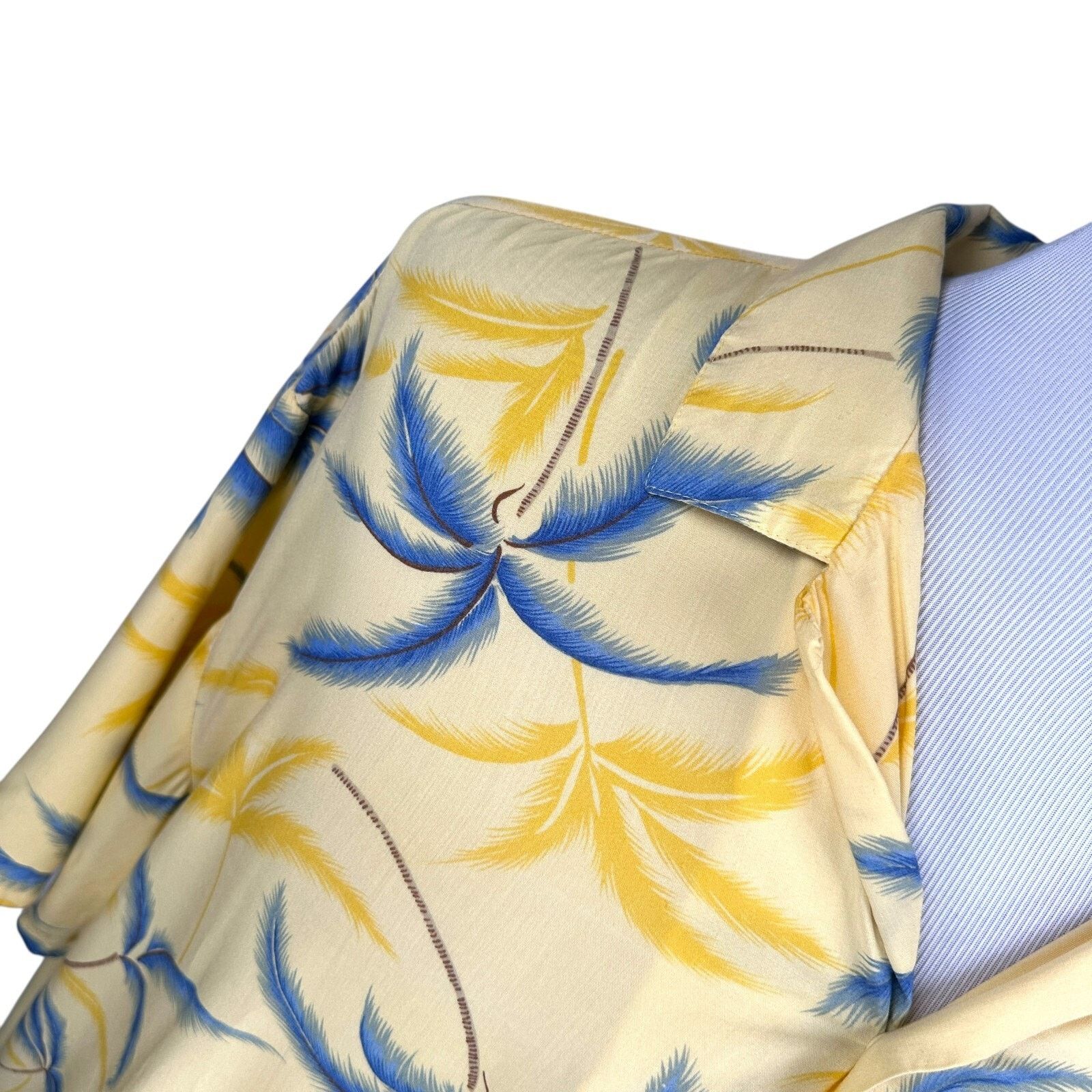 Paradise Found Vintage Paradise Found Hawaiian Shirt XXL Yellow Palm 80s Size US XXL / EU 58 / 5 - 3 Thumbnail