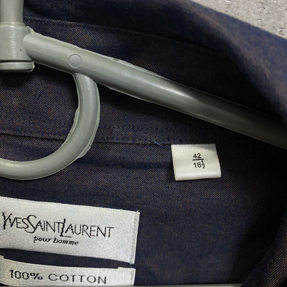 Yves Saint Laurent Vintage Yves Saint Laurent YSL Shirt Button Up Size US L / EU 52-54 / 3 - 8 Thumbnail