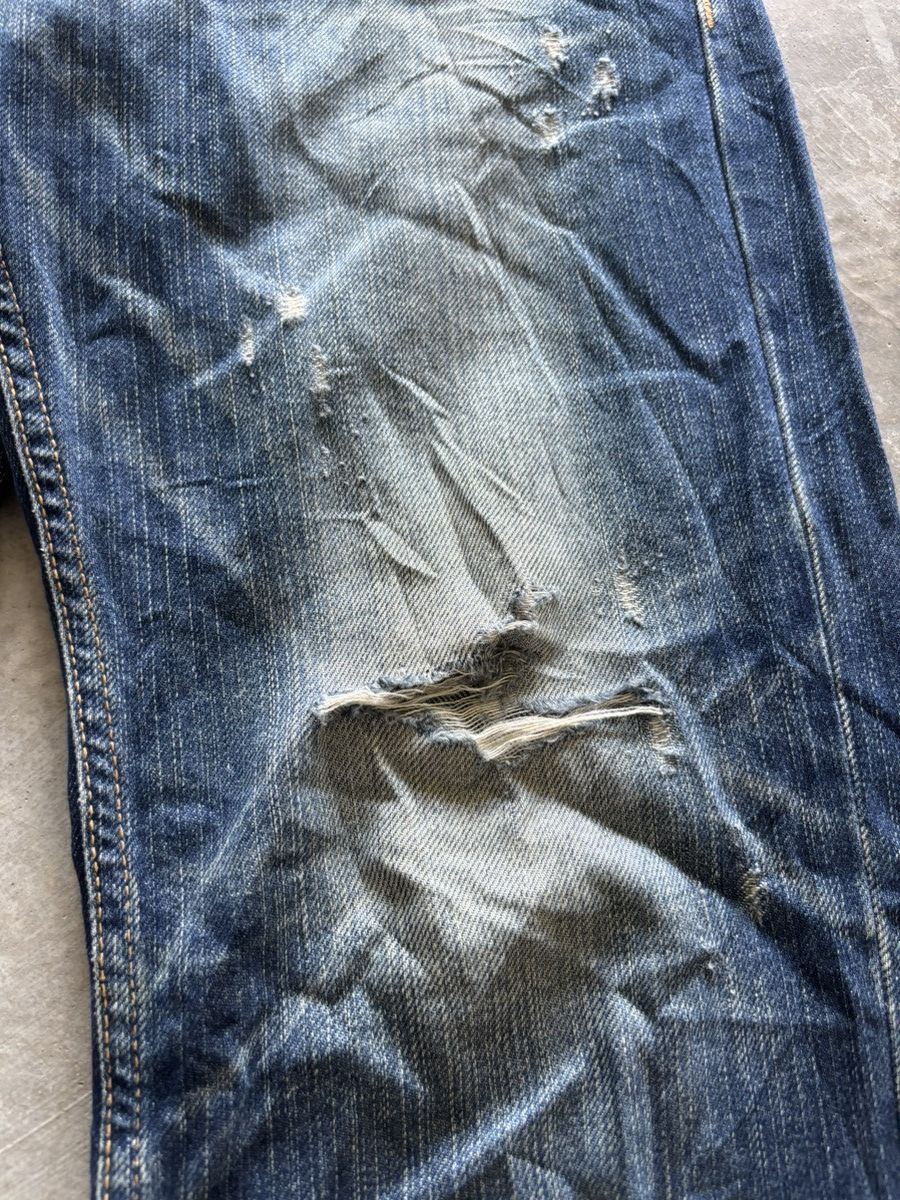 If Six Was Nine SICK FLARE RED PEPPER JEANS DISTRESSED JAPANESE PUNK GOTH Size US 31 - 11 Thumbnail