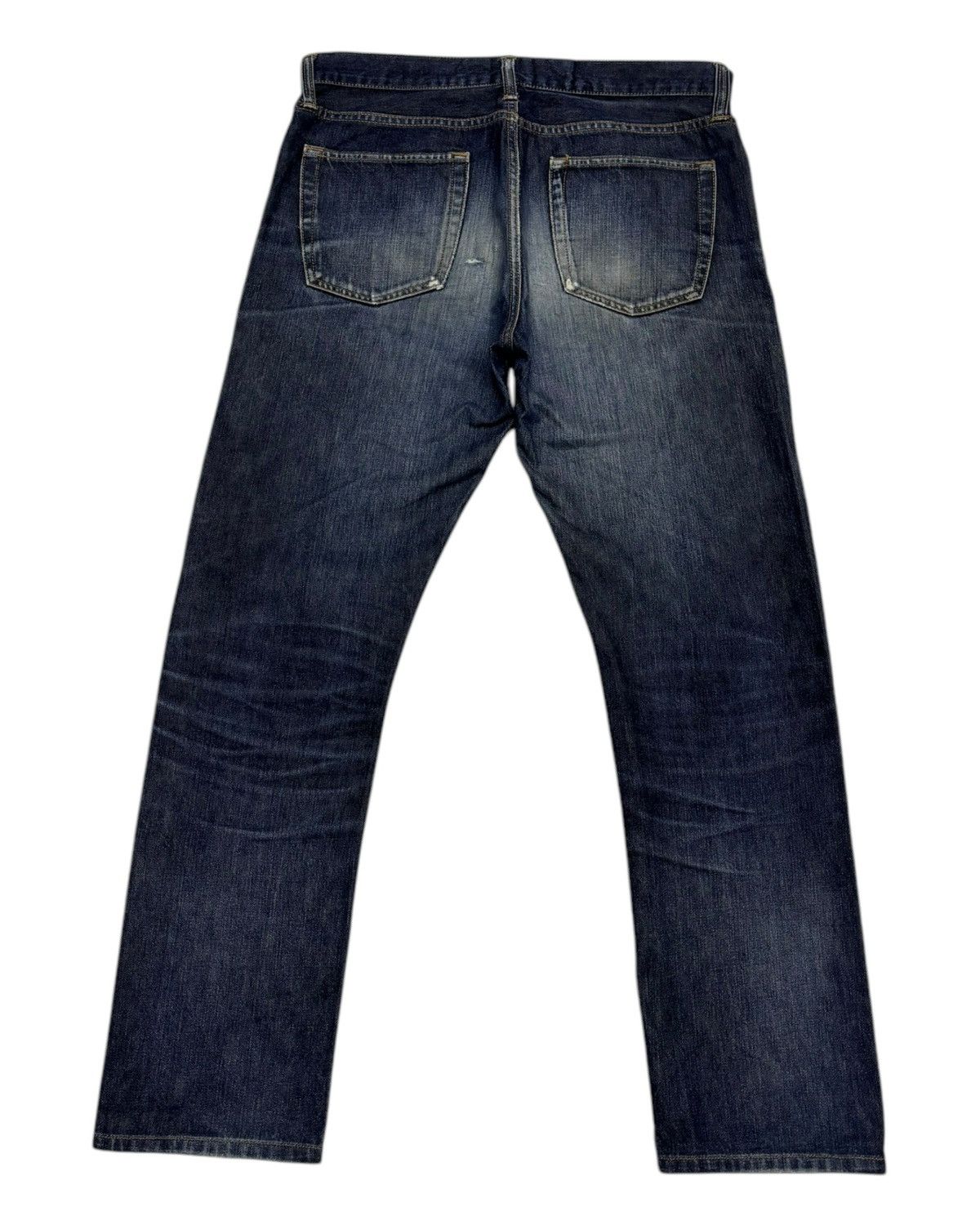 Gap × Issey Miyake 🔥VINTAGE GAP SELVEDGE BLUE DISTRESSED DENIM JEANS Size US 35 - 4 Thumbnail