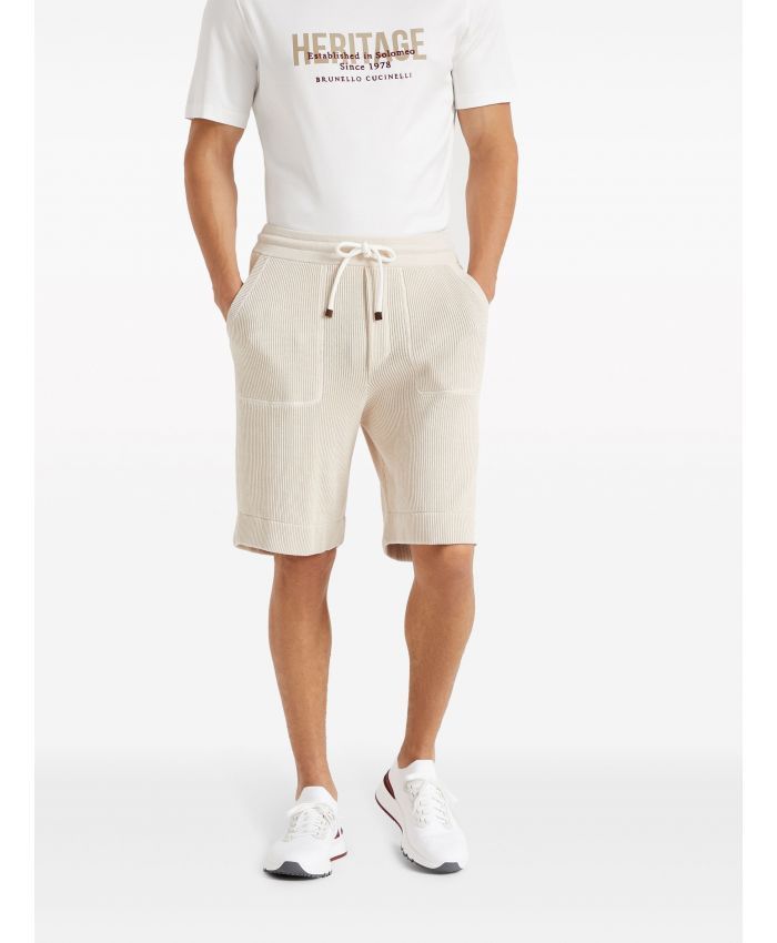 Brunello Cucinelli o1la1rc1a0425 Bermuda Short in Beige Size US 30 / EU 46 - 3 Thumbnail