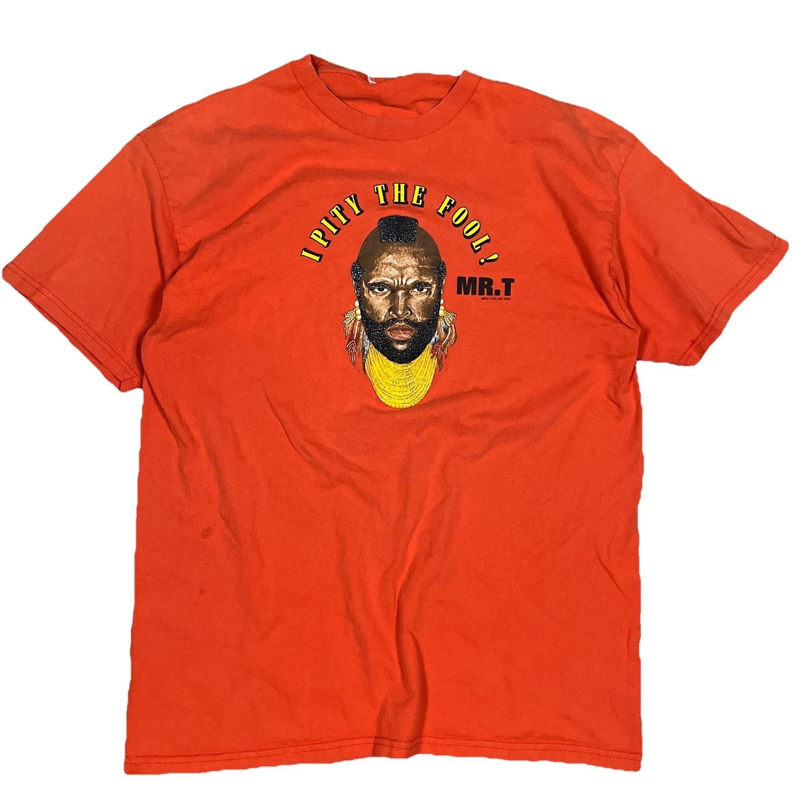 Hanes VTG Mr. T I Pity The Fool Orange T-Shirt A-Team Tee Y2K 2000 Size US M / EU 48-50 / 2 - 1 Thumbnail