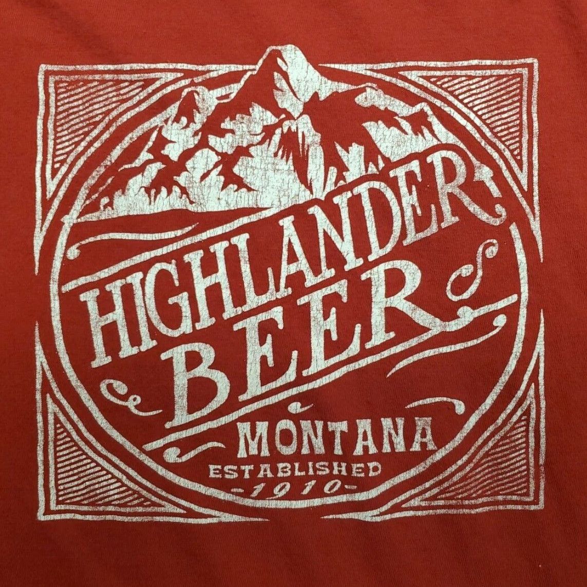 Vintage VINTAGE Highlander Beer Shirt Mens M Red Missoula Montana Short Sleeve Tourist TEE Size US M / EU 48-50 / 2 - 2 Thumbnail
