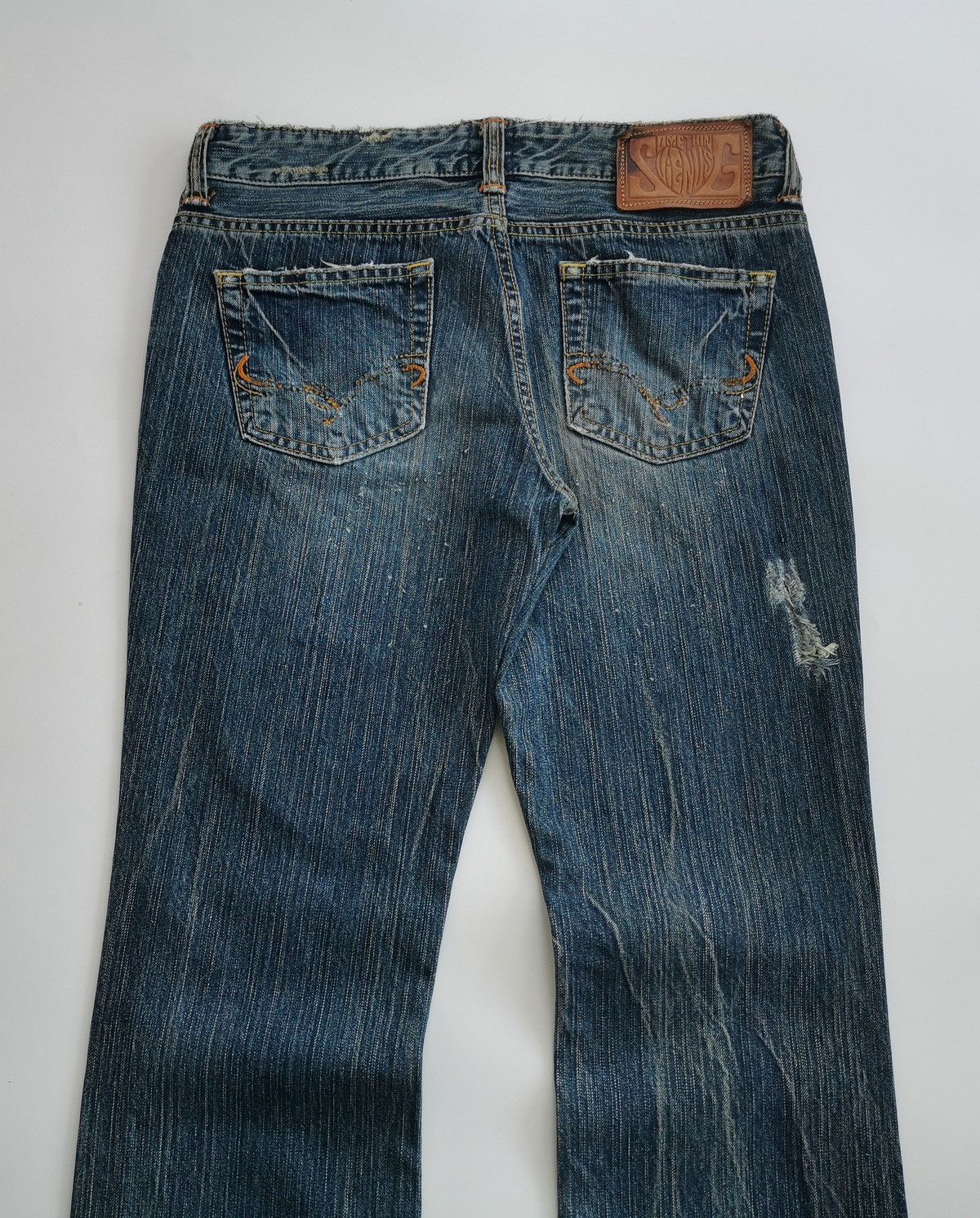 Edwin Bootcut Edwin Something Vienus Distressed Denim Jeans Size 30" / US 8 / IT 44 - 7 Thumbnail