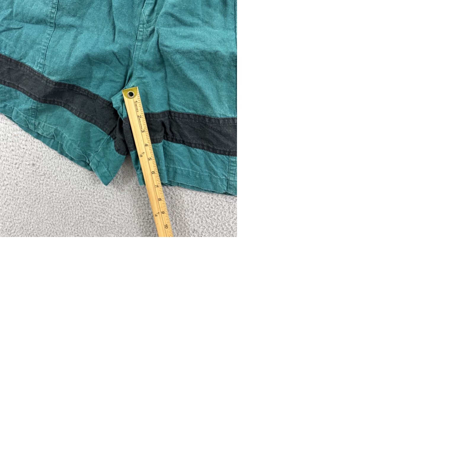 Vintage VINTAGE Surf Odyssey Cargo Shorts Mens L Green 90s Stretch Pockets Casual 7" Inseam Boys? Size US 33 - 9 Thumbnail