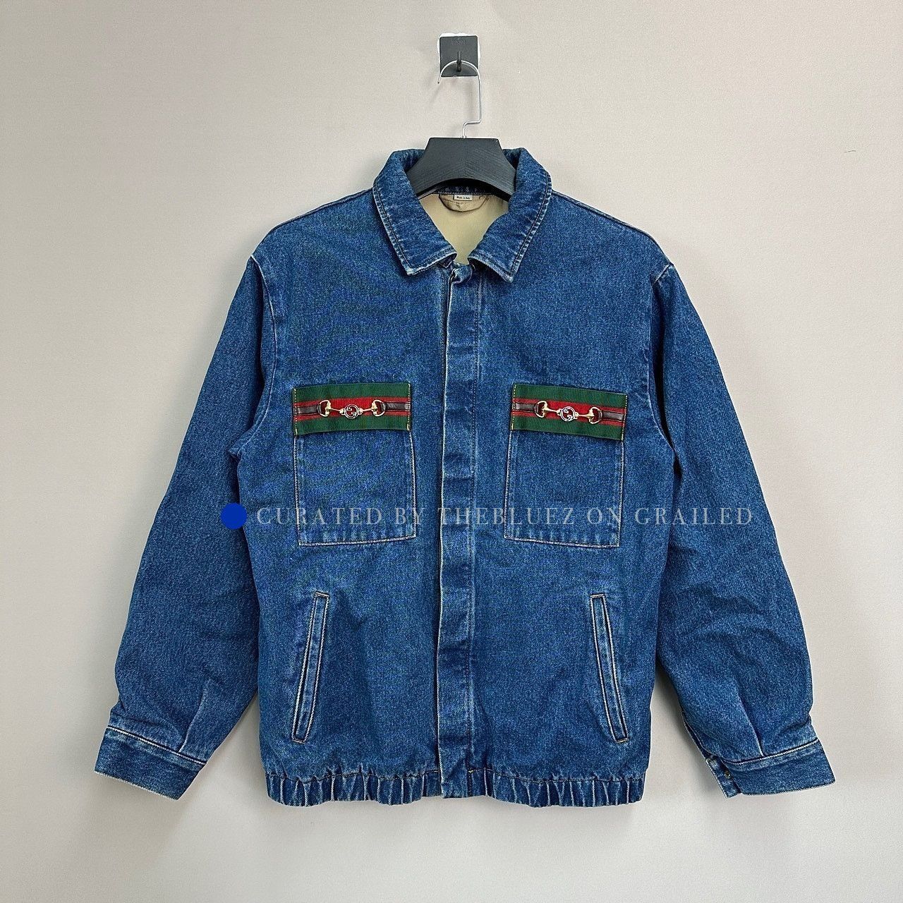 Gucci Blue Denim Jacket with Web Trim Size US S / EU 44-46 / 1 - 1 Thumbnail