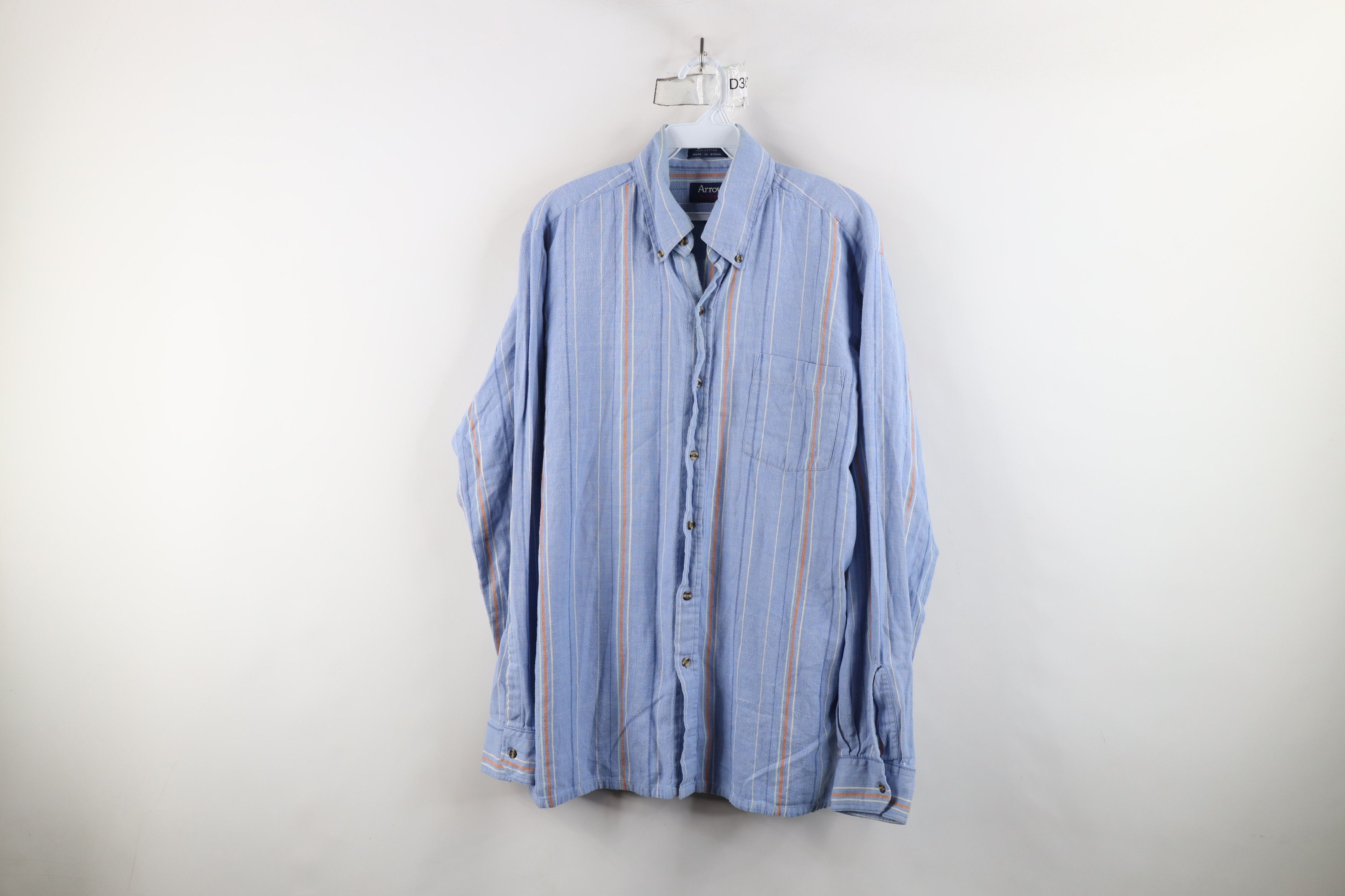Vintage Vintage 90s Streetwear Collared Flannel Button Down Shirt Size US L / EU 52-54 / 3 - 1 Thumbnail