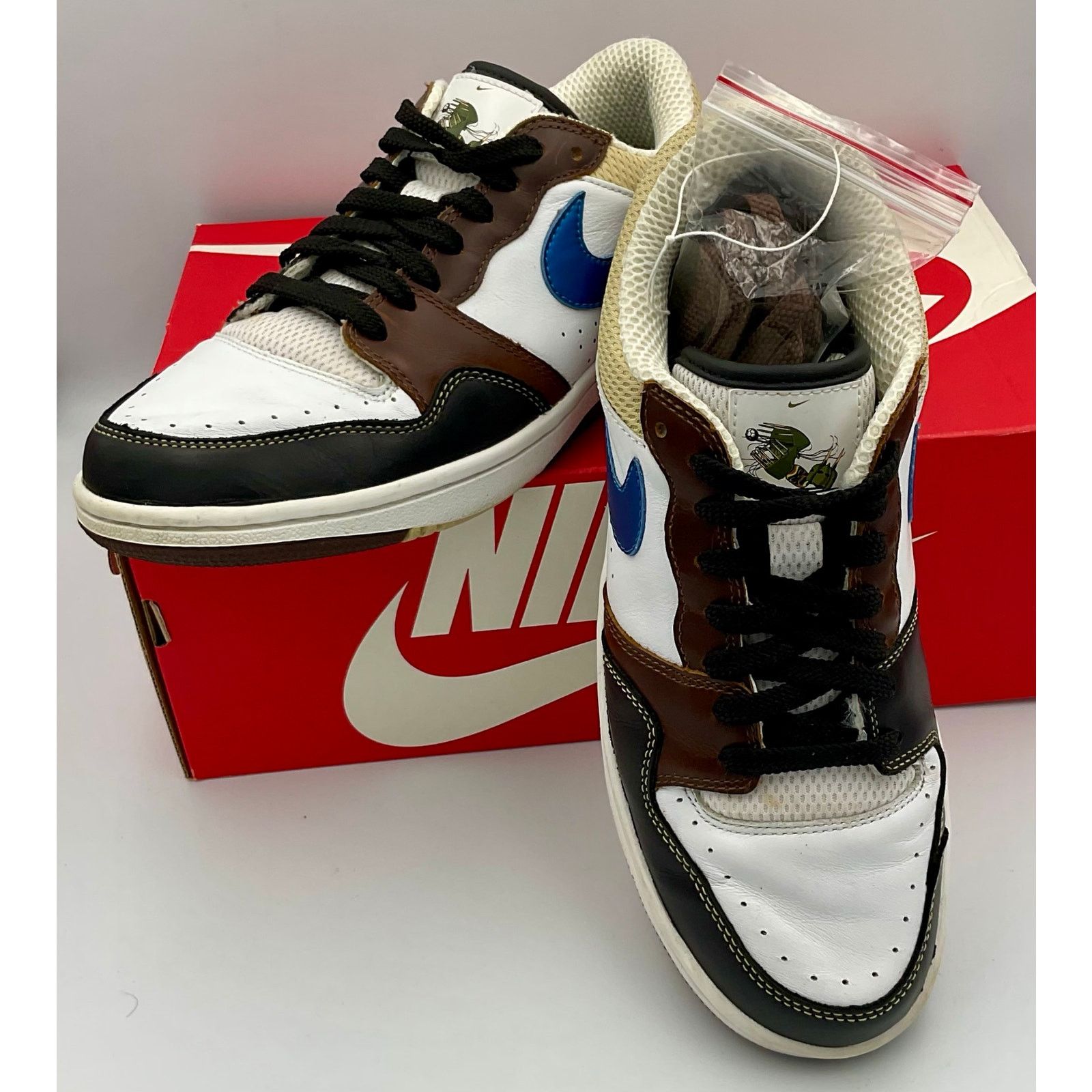 Nike COURT FORCE LOW PRM White/Mil Blue-Bison 313940141 Sz8.5 Size US 8.5 / EU 41-42 - 9 Thumbnail