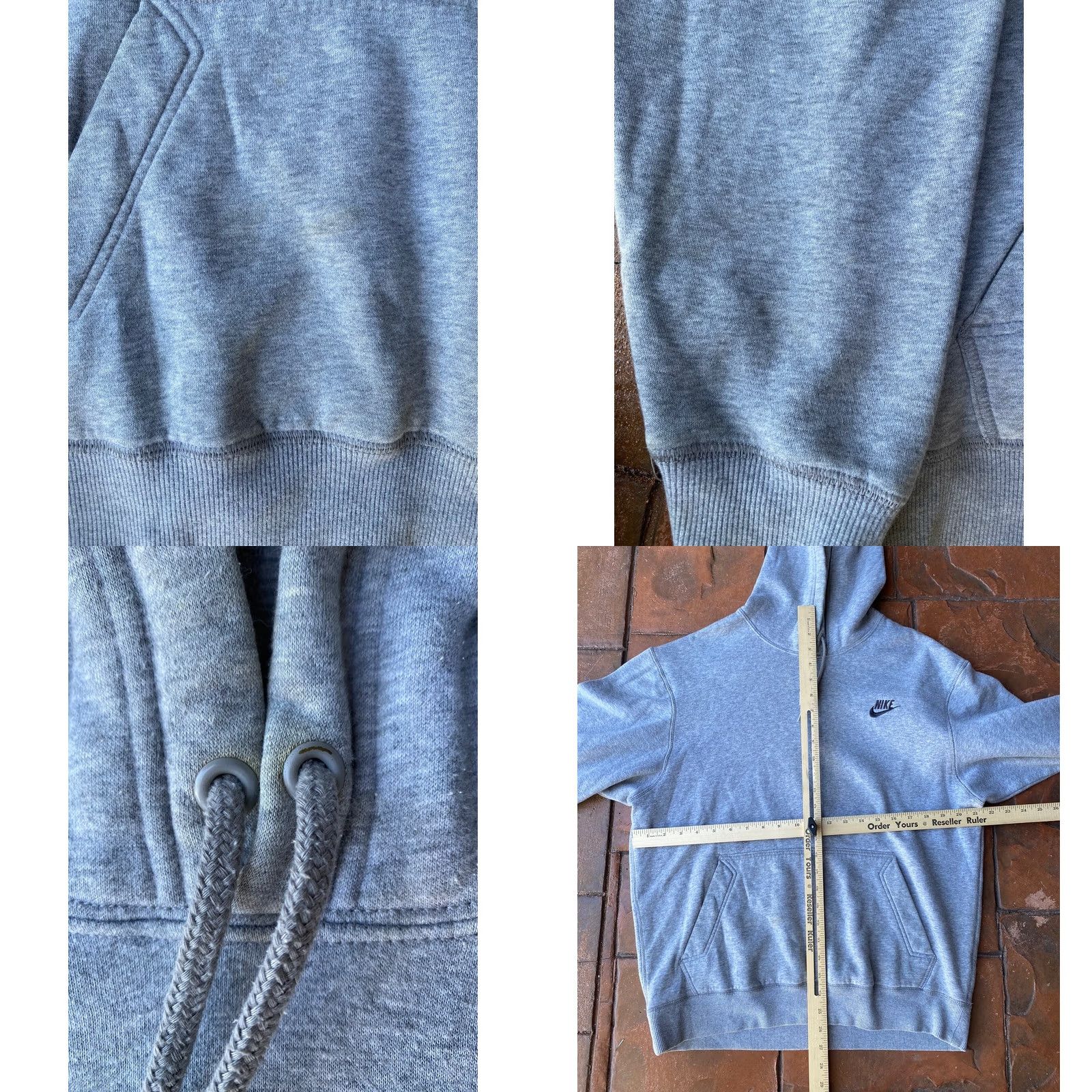 Nike VINTAGE Nike Hoodie Heather Gray Embroidered Logo Pullover Medium Mens Sweatshirt Y2K 2000’s Streetwear Hype Size US M / EU 48-50 / 2 - 8 Thumbnail
