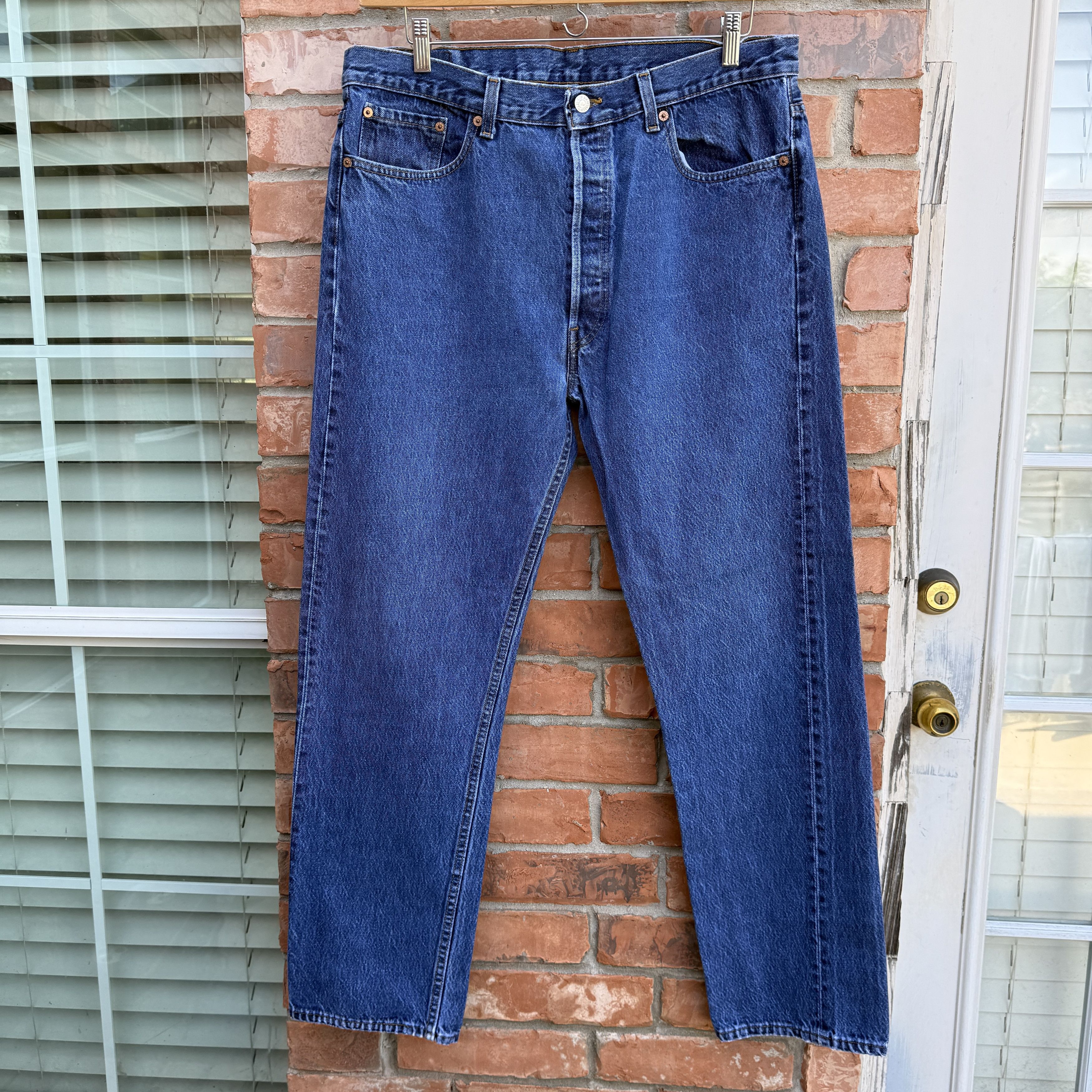Levi's Vintage 90s Levis 501 Blue Button fly Denim Jeans Size US 36 / EU 52 - 1 Thumbnail
