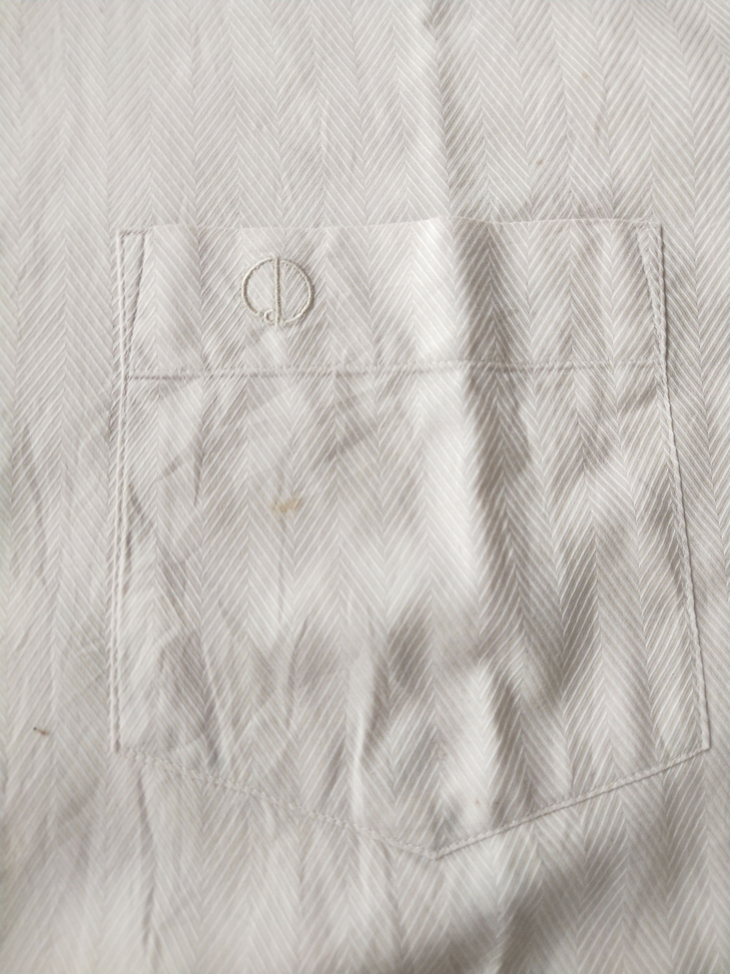 Alfred Dunhill Vintage Dunhill Japan Made Herringbone Cotton Shirt Size US L / EU 52-54 / 3 - 2 Thumbnail