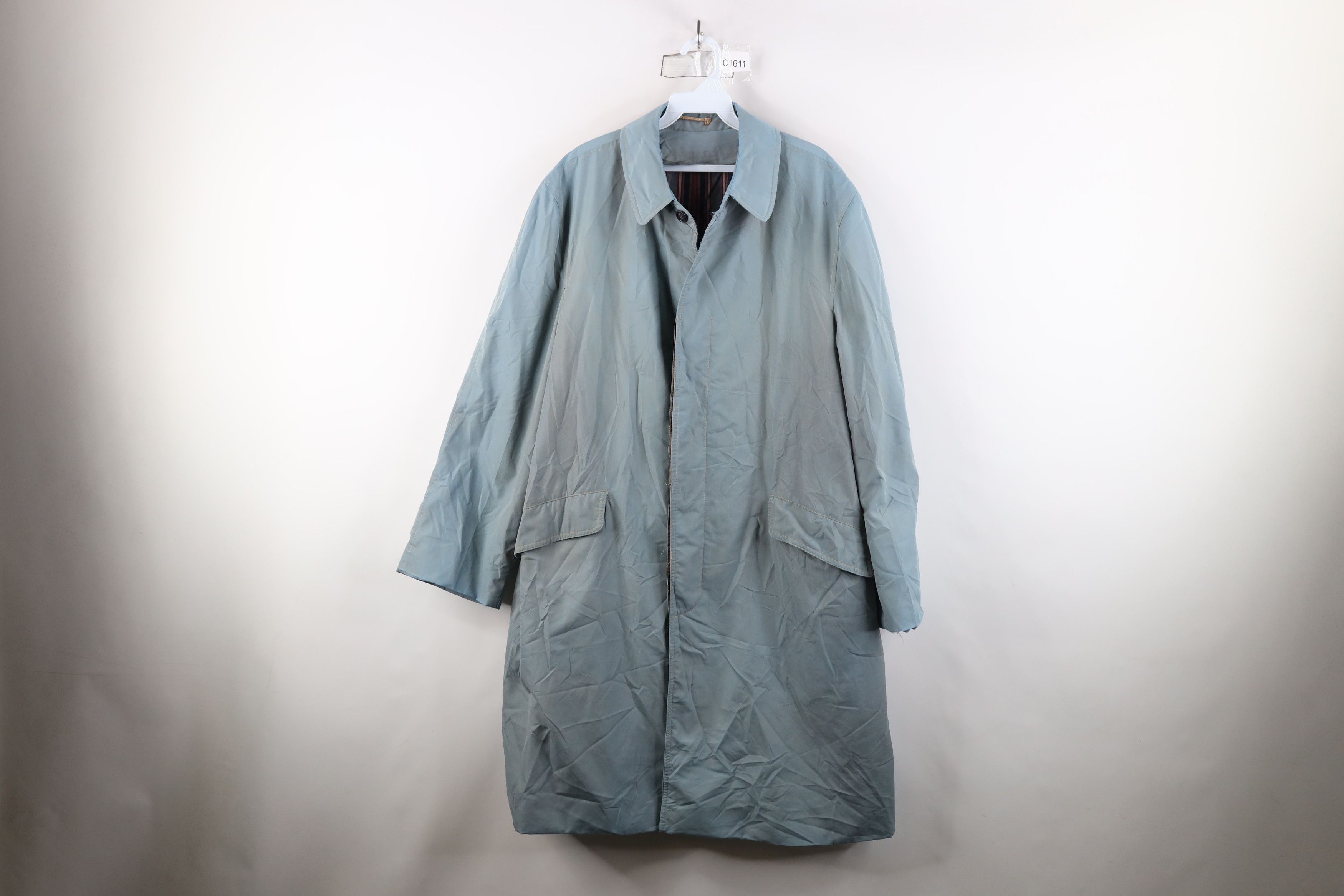 Vintage Vintage 50s 60s Streetwear Trench Coat Rain Jacket USA Size US XL / EU 56 / 4 - 1 Thumbnail