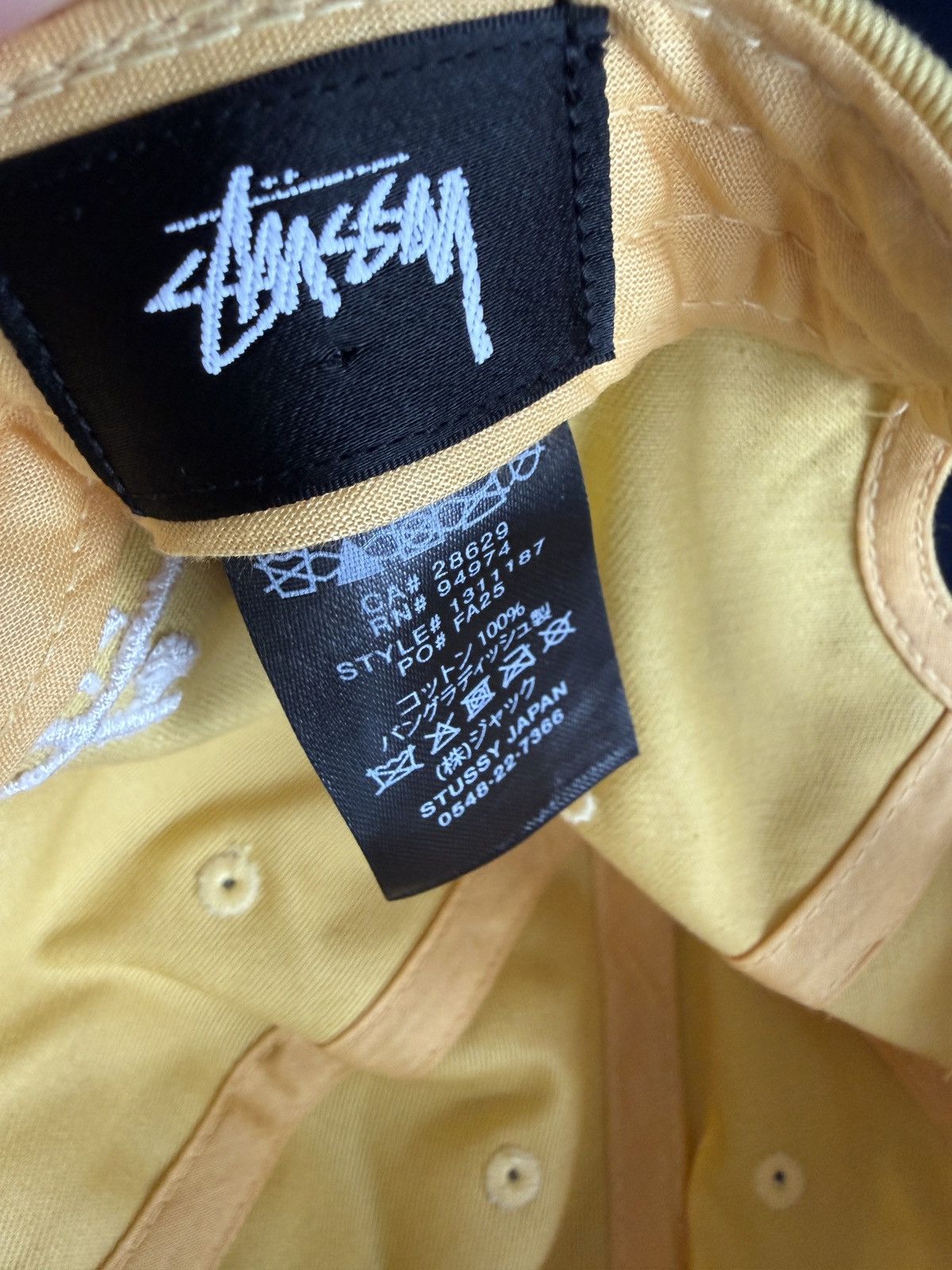 Stussy Yellow Stussy S hat Size ONE SIZE - 3 Thumbnail