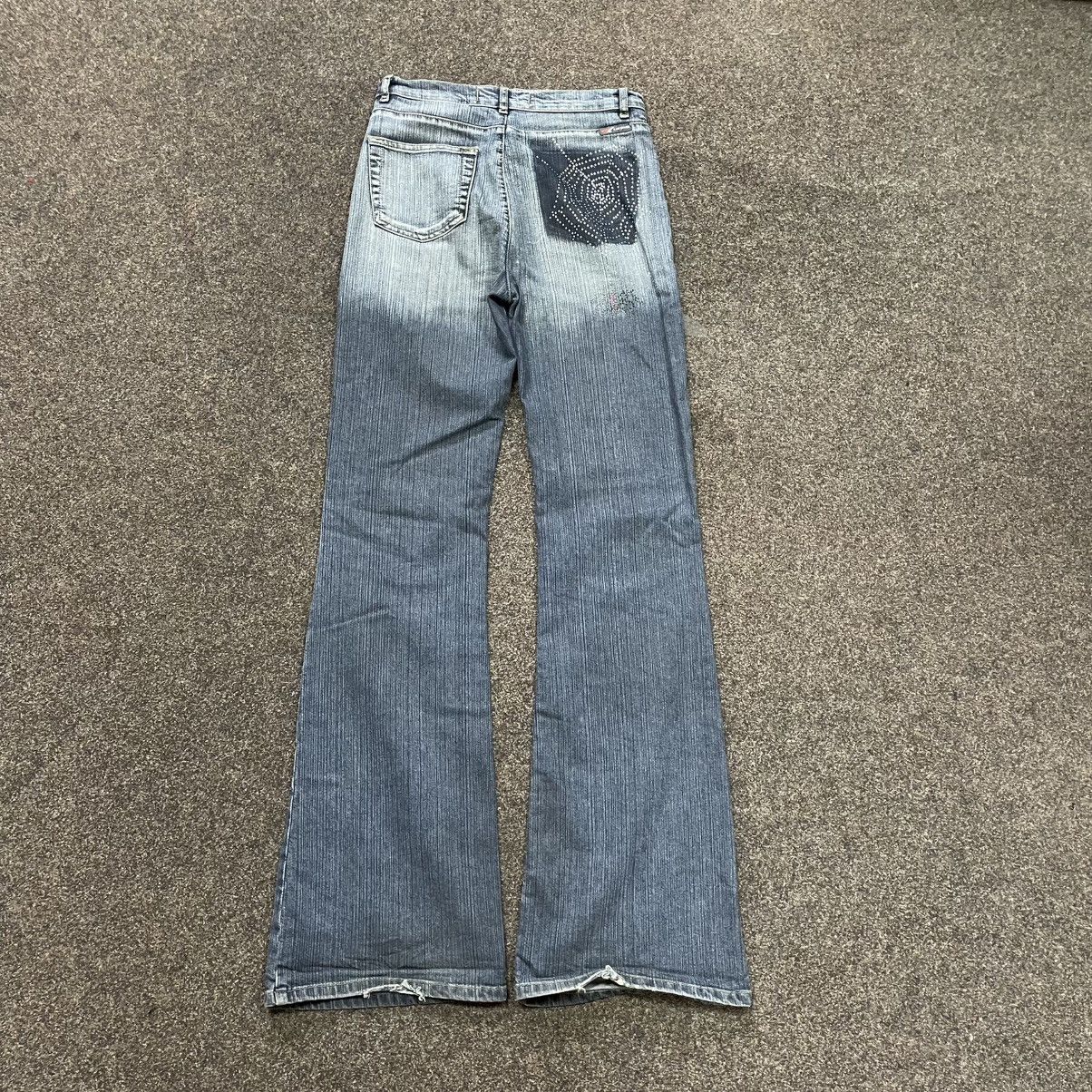 Vintage Vintage Y2K Baggy Flared Jeans Sun Faded Grunge Logo 32 Size 32" / US 10 / IT 46 - 2 Thumbnail