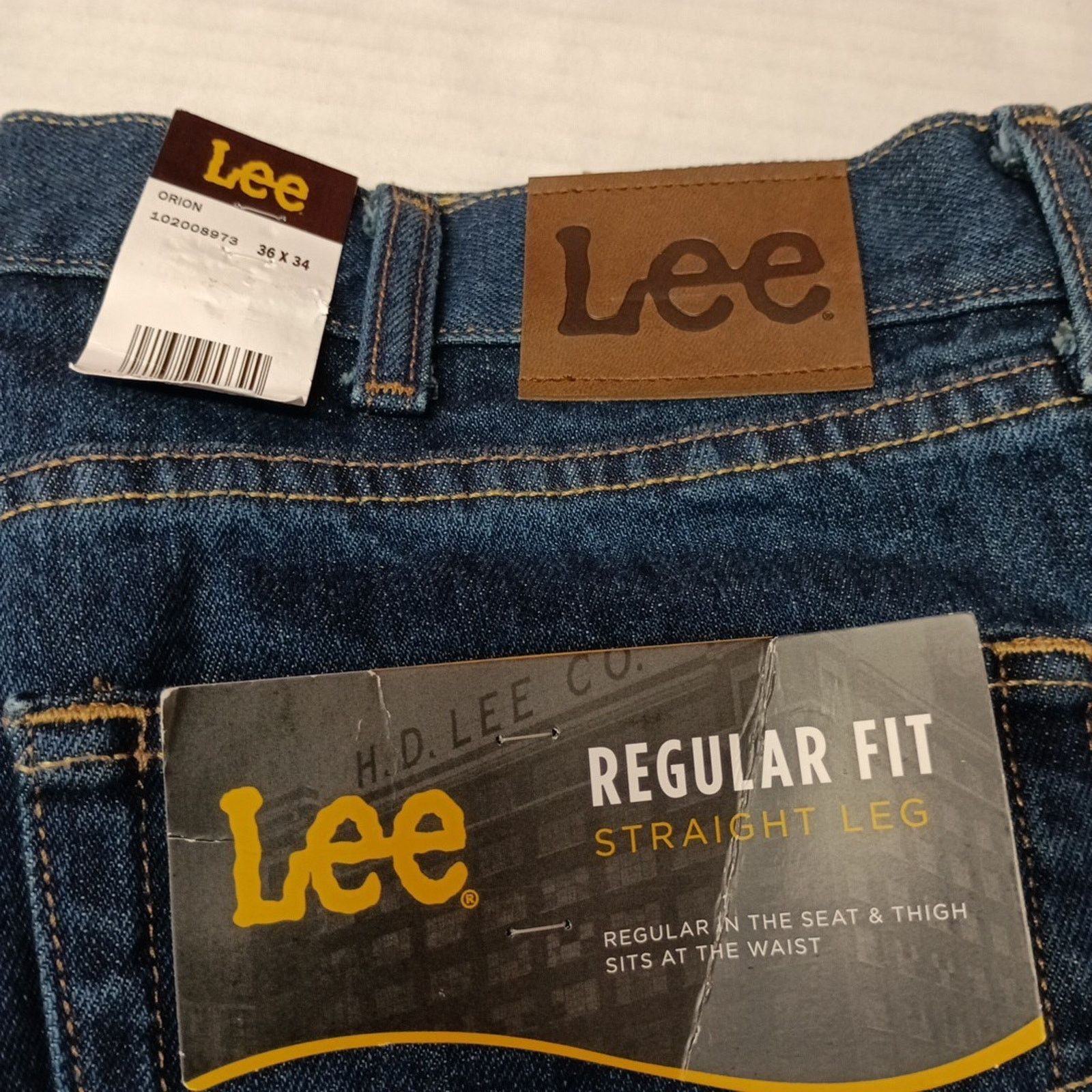 Lee Lee Straight Leg Jeans Men's 36x34 Night Shade Relaxed Blue Size US 36 / EU 52 - 2 Thumbnail