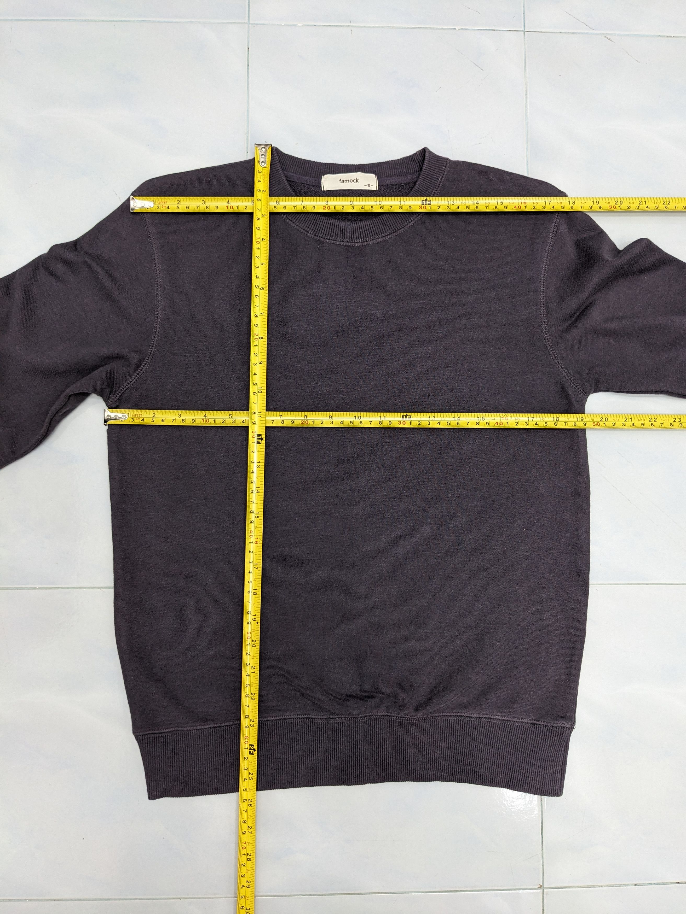 Japanese Brand Japanese Brand Famock Cotton Plain Crewneck Sweatshirt Size US S / EU 44-46 / 1 - 7 Thumbnail
