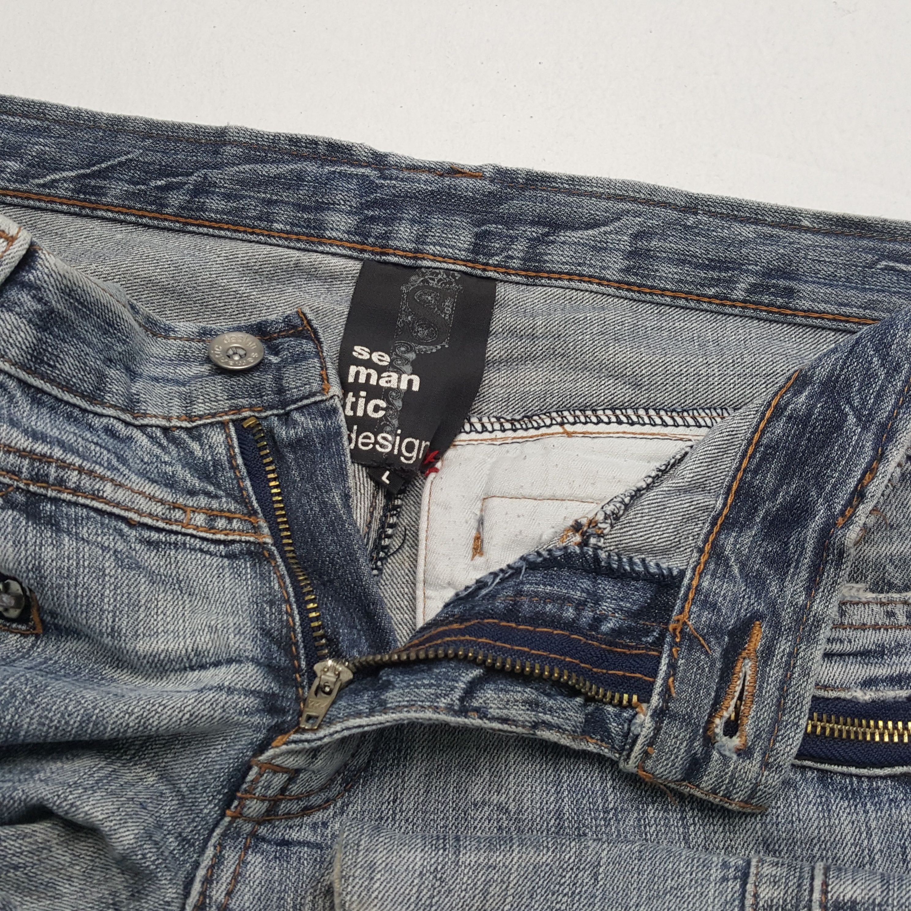 semanticdesign SEMANTIC DESIGN Rare Design Fashion Rock Punk Style Jeans Size 32" / US 10 / IT 46 - 12 Thumbnail