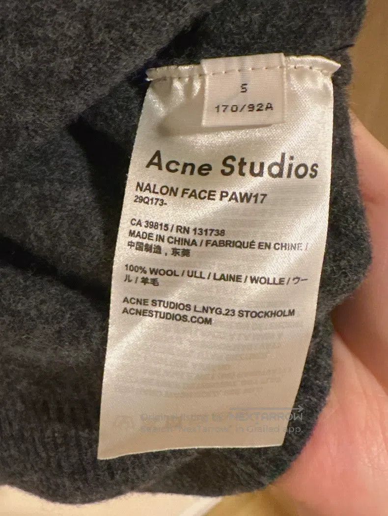 Acne Studios Acne Studios Men's Pullover Wool Sweater Size US S / EU 44-46 / 1 - 4 Thumbnail