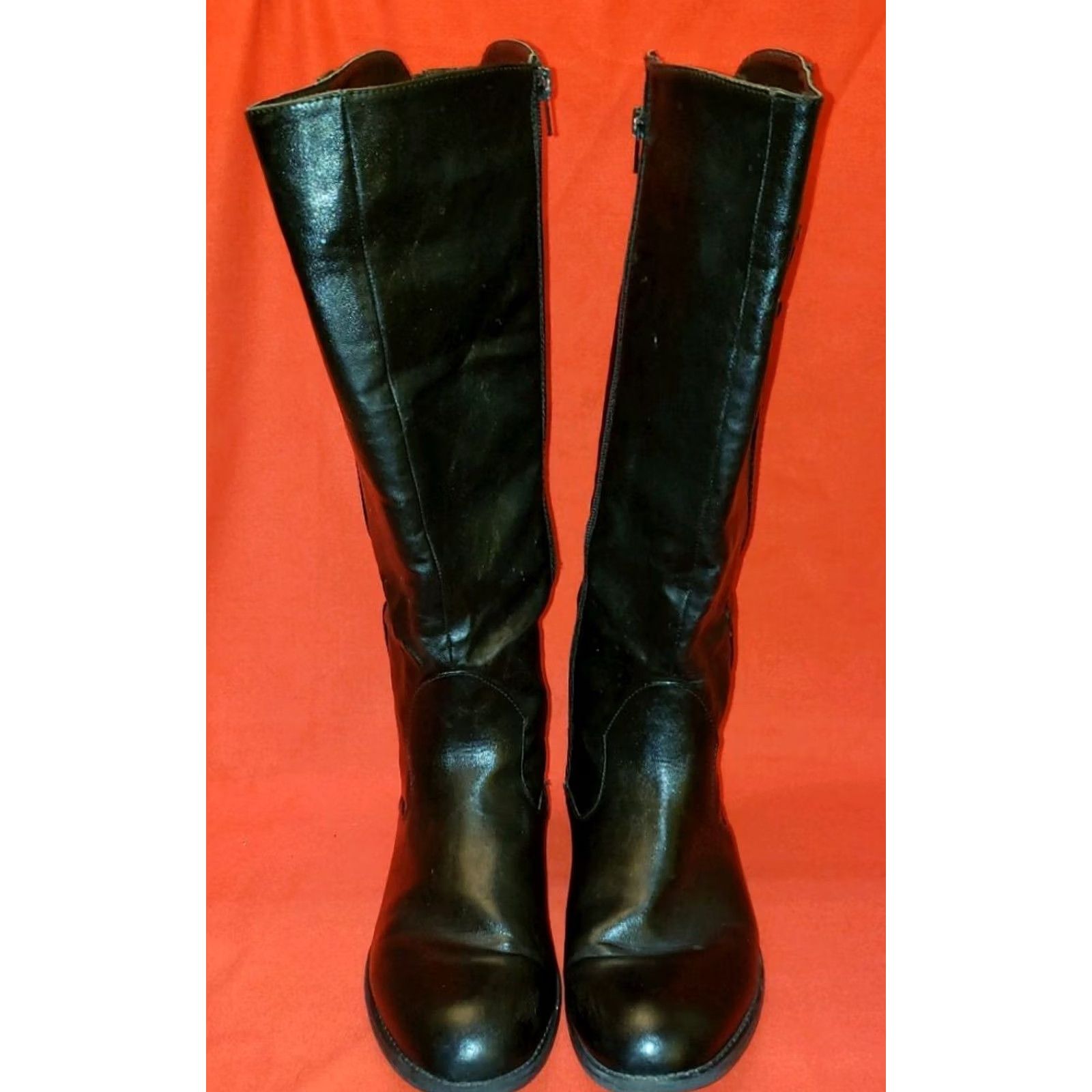 Marella Marbella Boots Women 11M Black Side Zipper Silver Horse Bit Knee-High Riding Boots Mens Womens Girls Boys Size US 9 / IT 39 - 6 Thumbnail