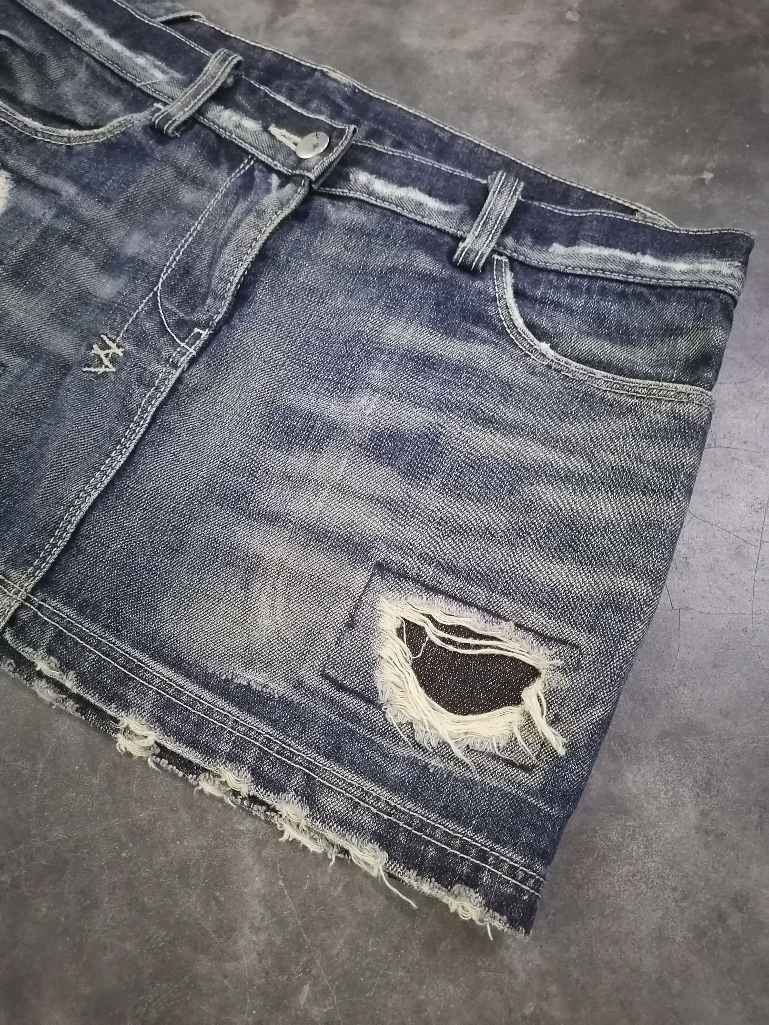 Japanese Brand Ksubi Twinnie Minnie Patchwork Denim Skirts Size 32" / US 10 / IT 46 - 2 Thumbnail