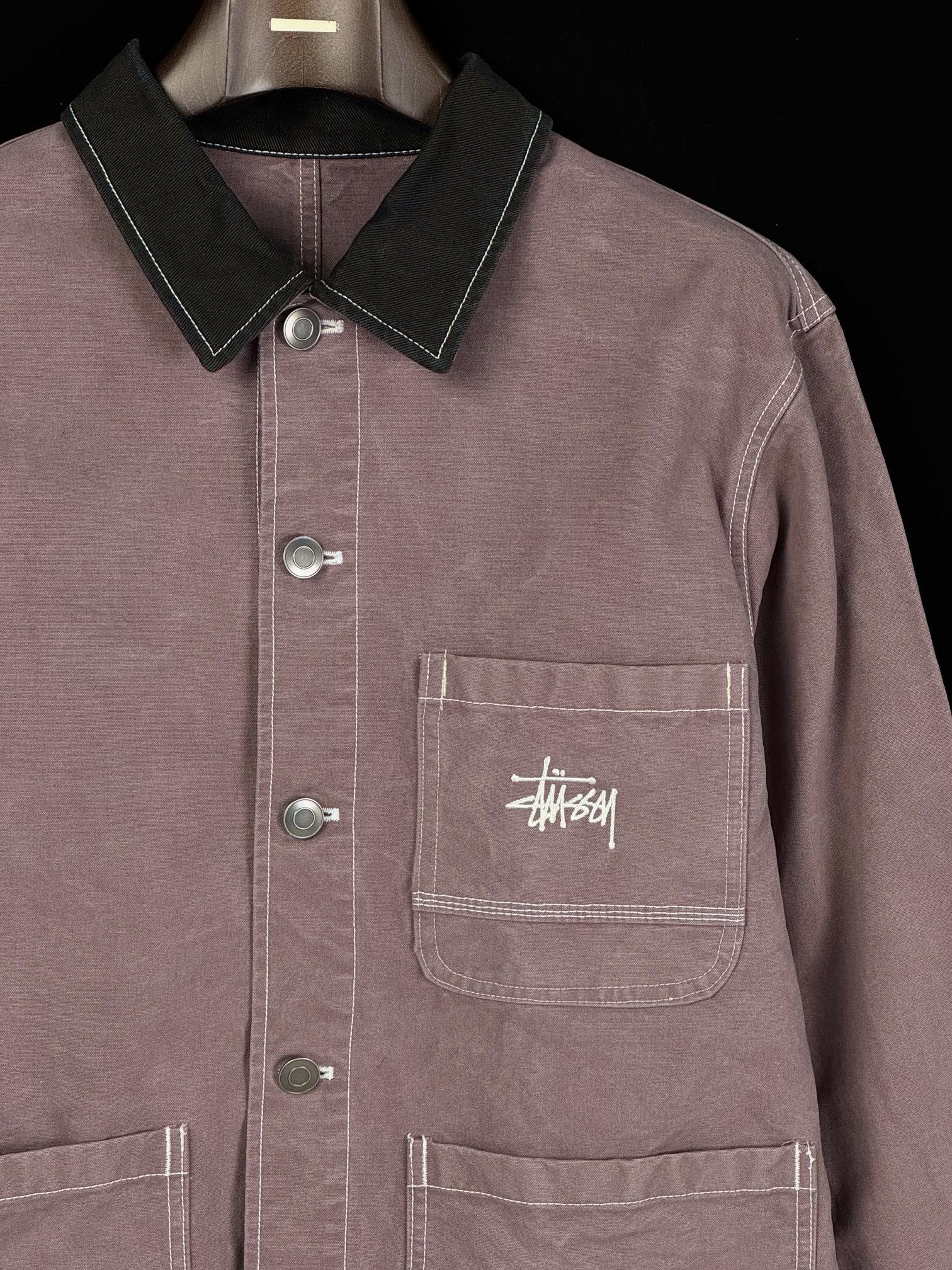 STUSSY Brushed Moleskin Chore Jacket Ｓ Stussy Brushed Moleskin Chore Jacket Cognac men store