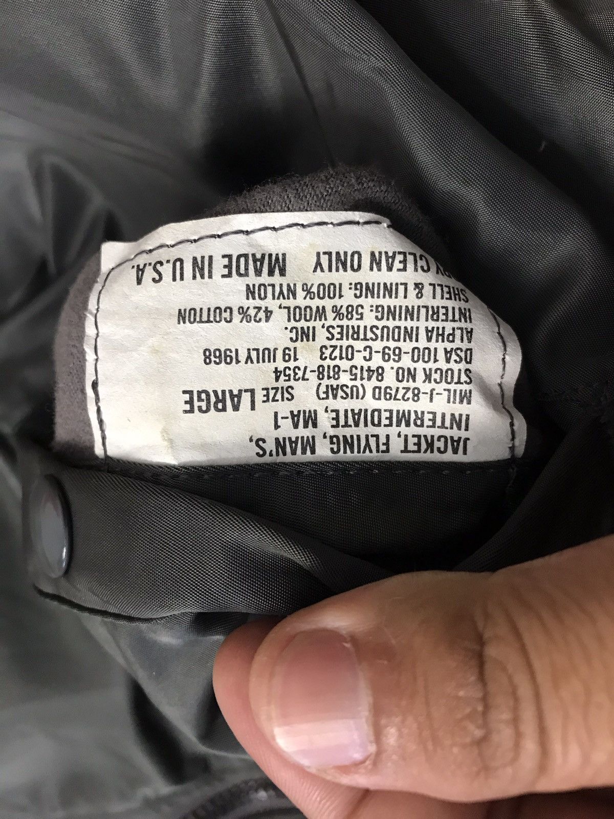 Alpha Industries × Vintage Vintage 60’ Ma1 Usaf Air Force Alpha Industries war Size US L / EU 52-54 / 3 - 14 Thumbnail
