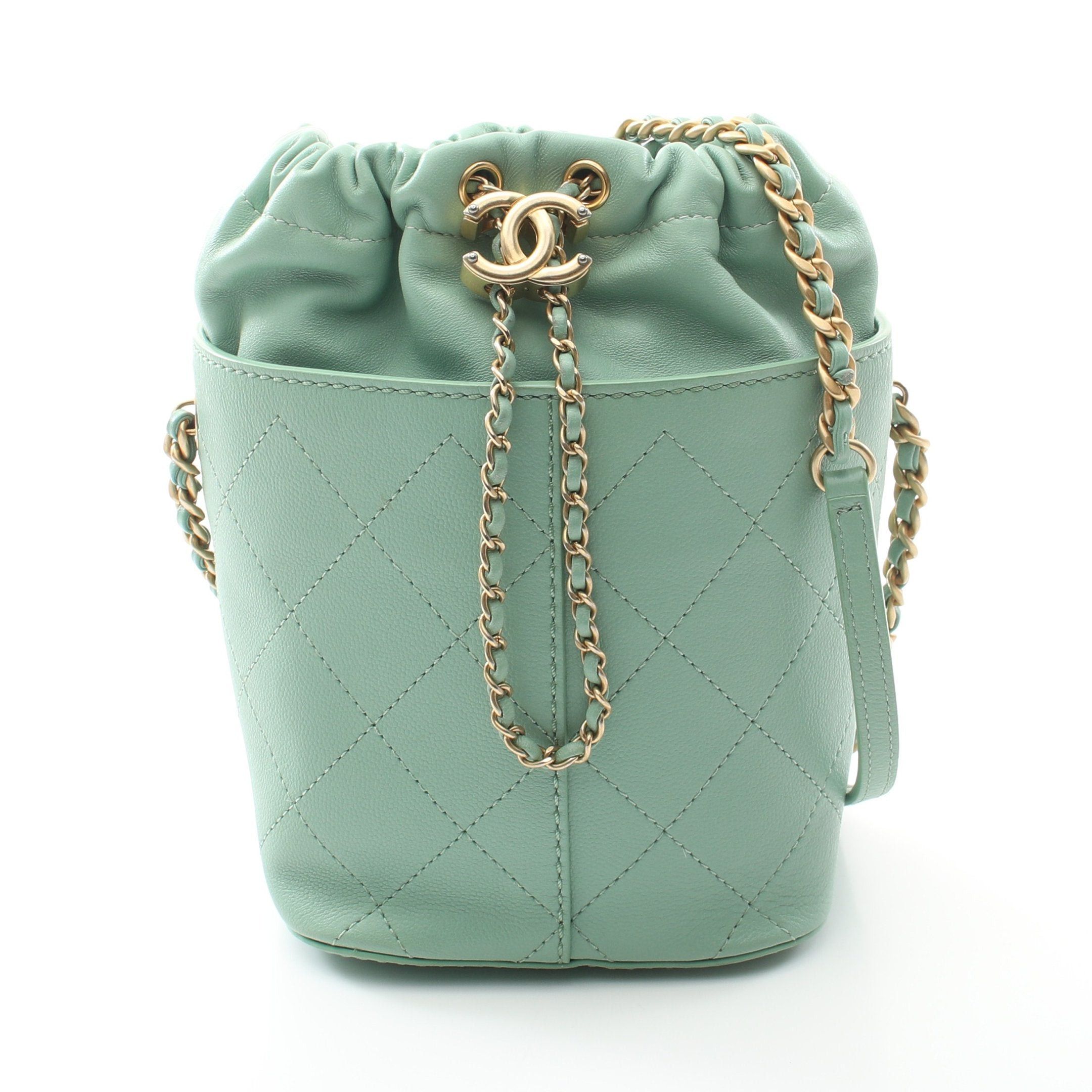 Chanel Chanel Matelasse Chain Shoulder Bag Leather Light Green Gold Hardware Size ONE SIZE - 1 Thumbnail
