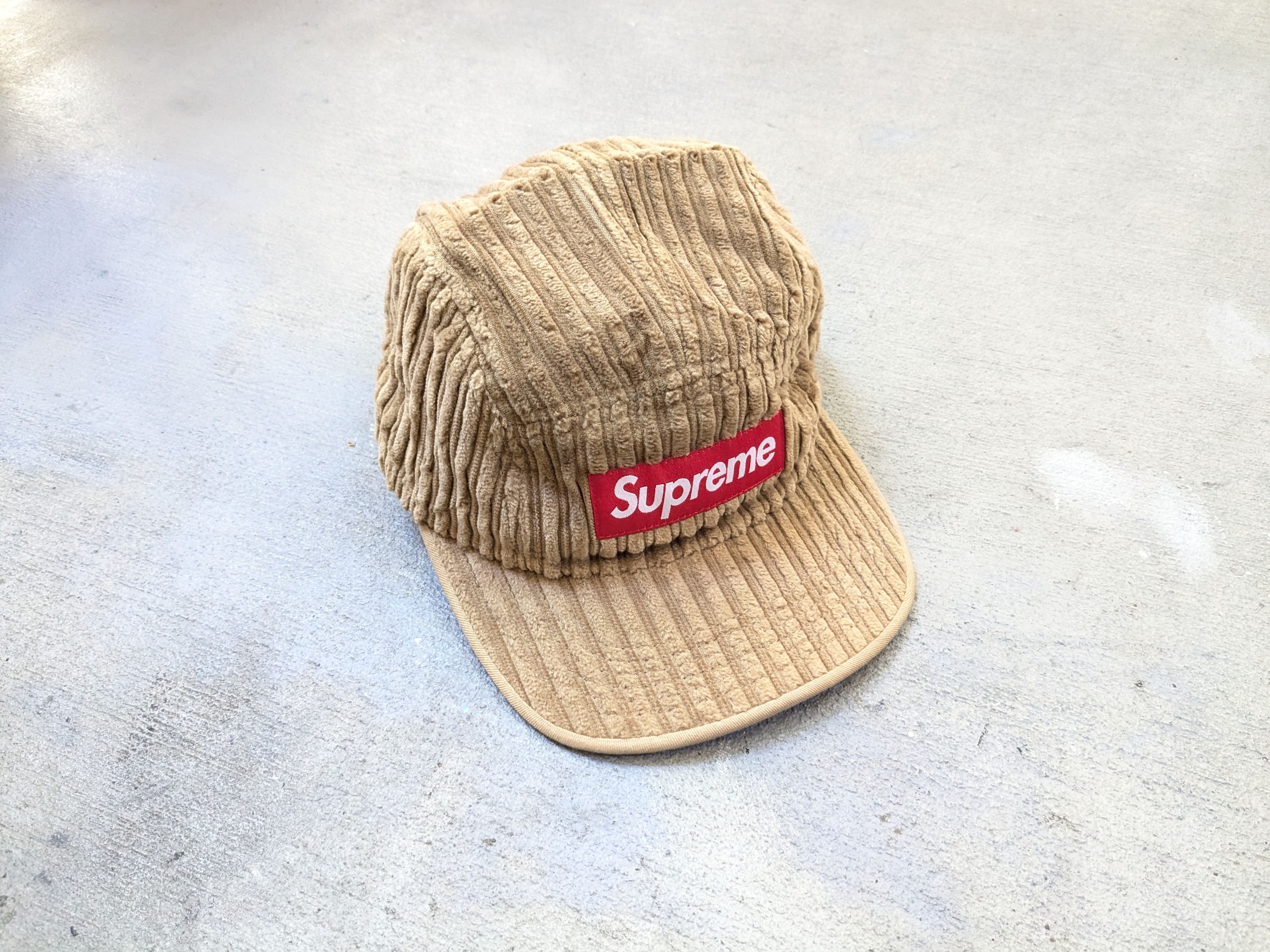 Rare × Supreme Supreme Hi-Lo Camp Cap Brown Hat 5 Panel BOGO FW15 
