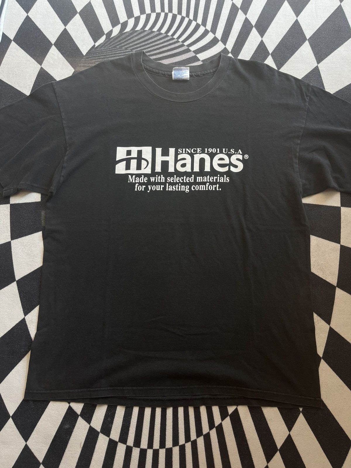 Hanes Vintage Hanes Big Logo 90’s Tshirt Size US XL / EU 56 / 4 - 3 Thumbnail