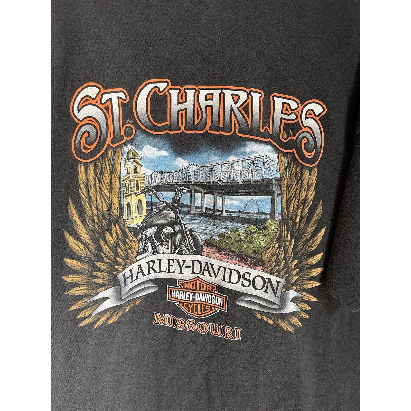 Harley Davidson VINTAGE STYLE HARLEY DAVIDSON MOTORS MISSOURI TEE MENS 2XL Size US XXL / EU 58 / 5 - 4 Thumbnail