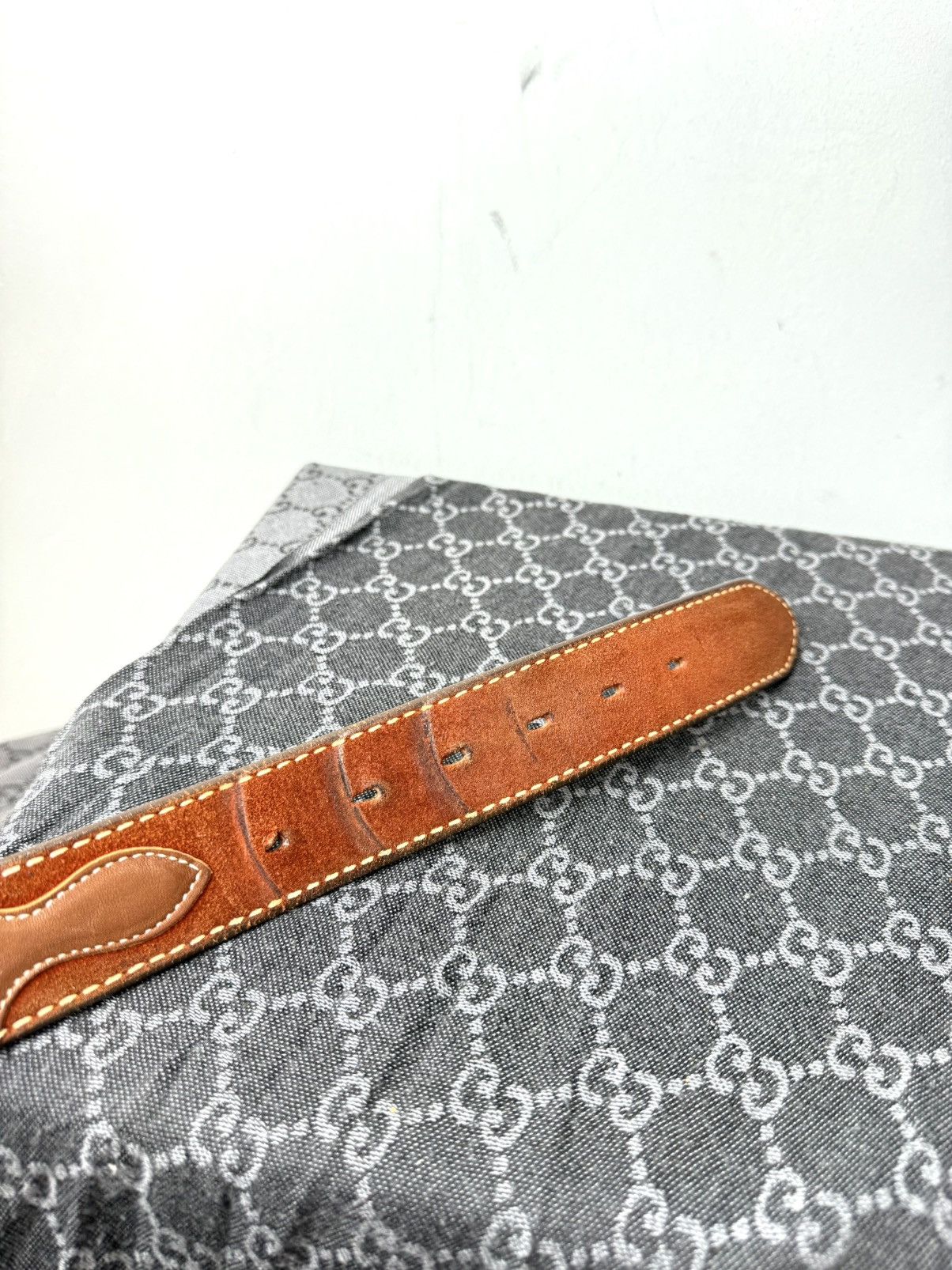 Genuine Leather Rare! Vintage Leather Belt Western Cowboy Style Texas Sendra Size ONE SIZE - 5 Thumbnail