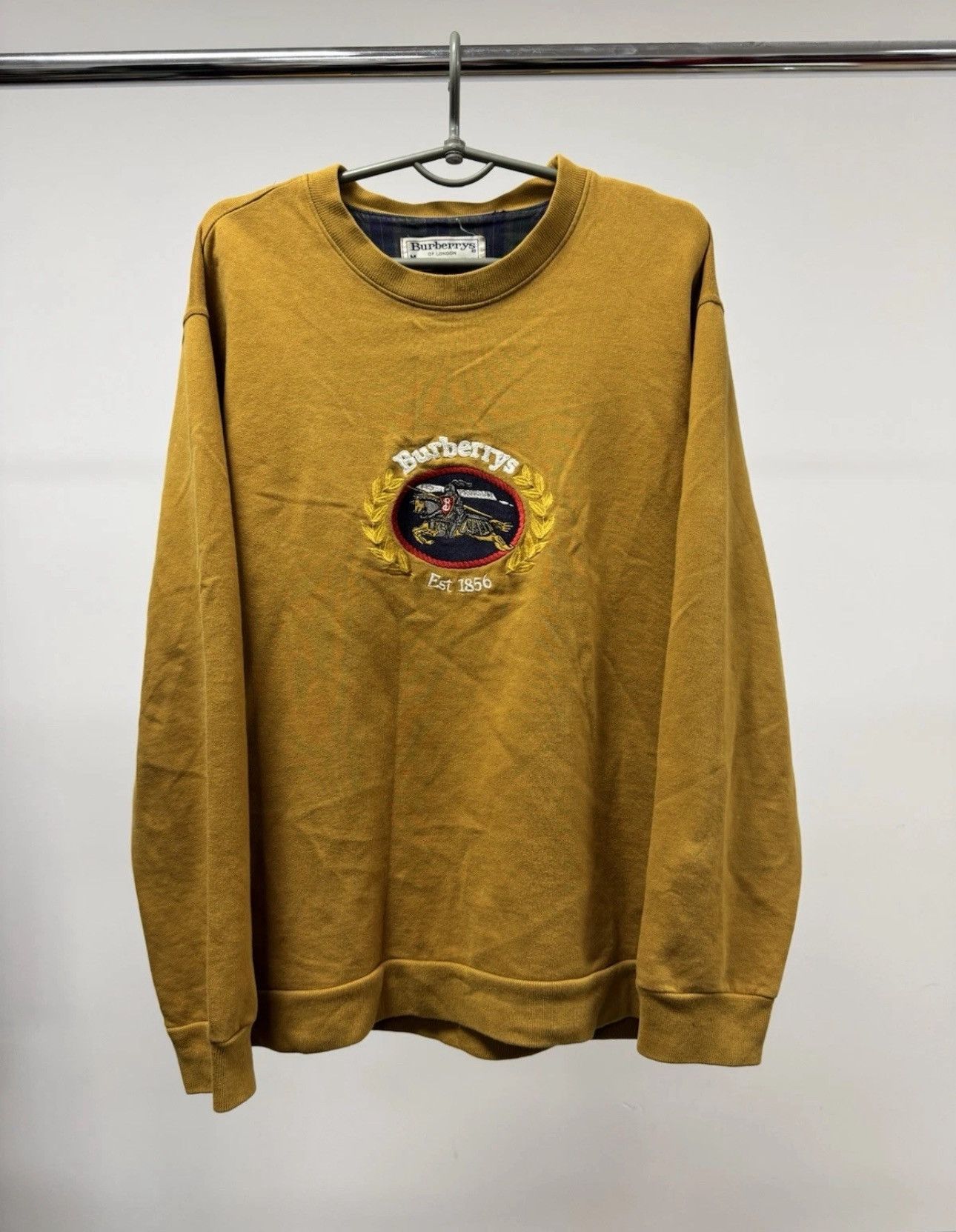 Burberry × Vintage Vintage Burberry 90S Sweatshirt Burberrys of Longon Big Logo Size US M / EU 48-50 / 2 - 1 Thumbnail