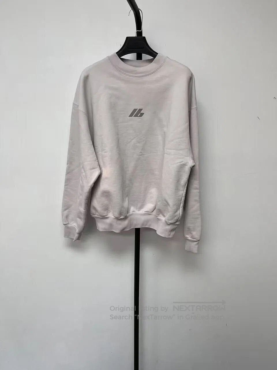 balenciaga logo print long sleeve sweatshirt.