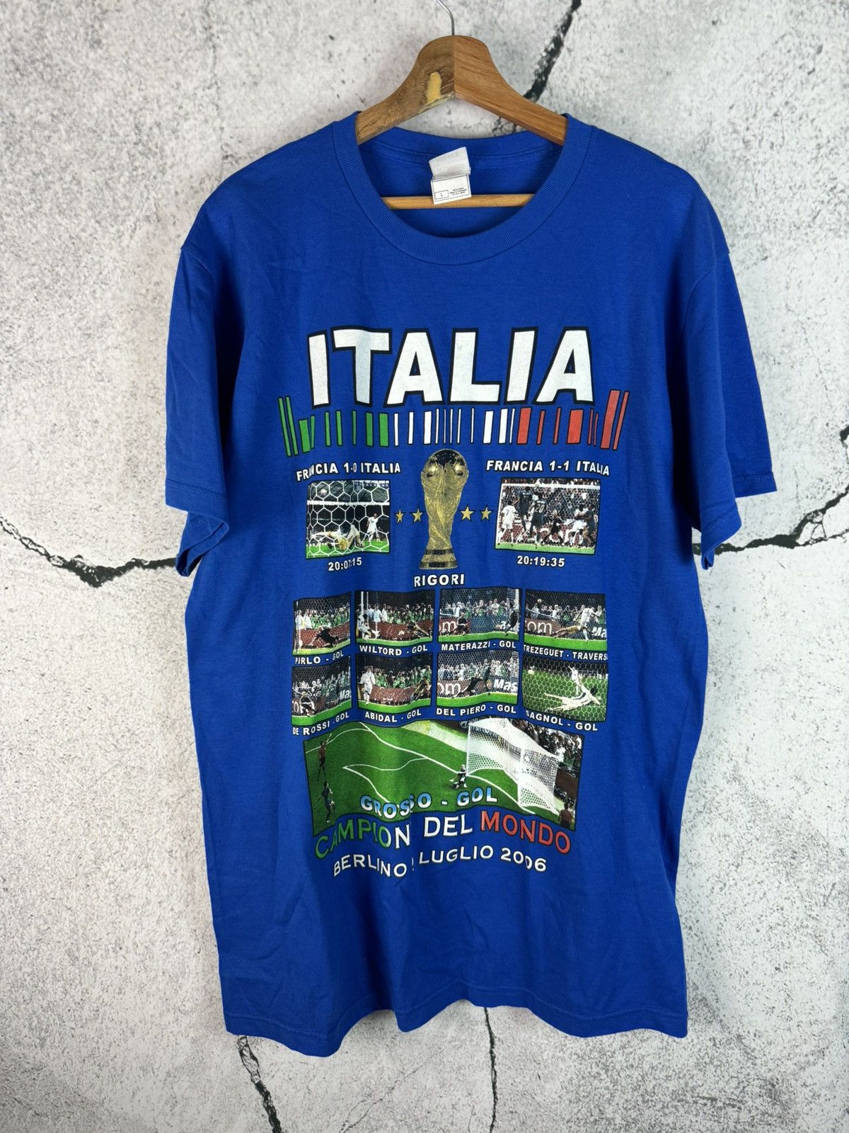 Umbro Vintage 2006 Italia World Champions Graphic Umbro T Shirt Size US L / EU 52-54 / 3 - 1 Thumbnail