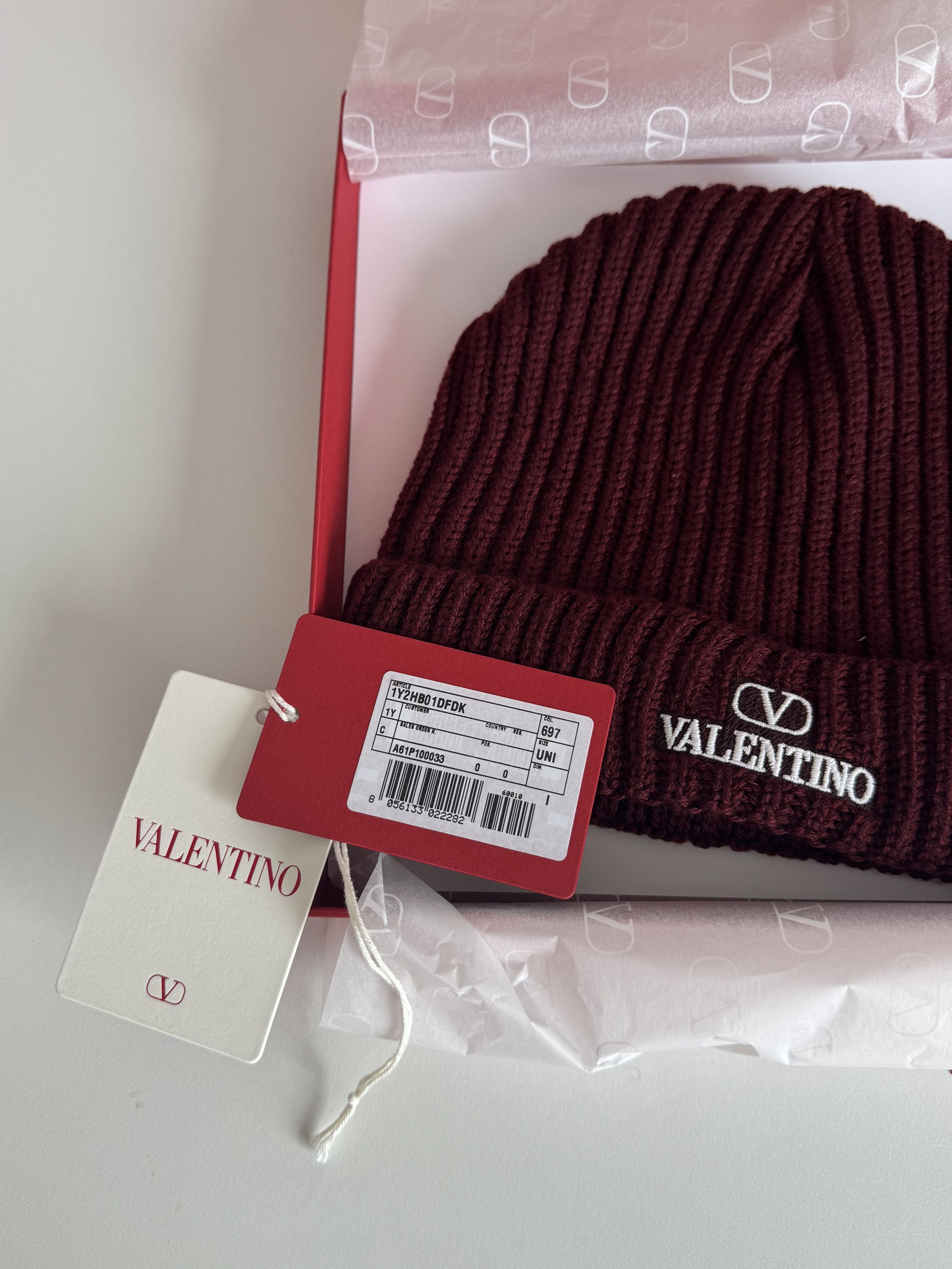 Valentino VALENTINO HAT | BURGUDNY | NEW Size ONE SIZE - 2 Thumbnail