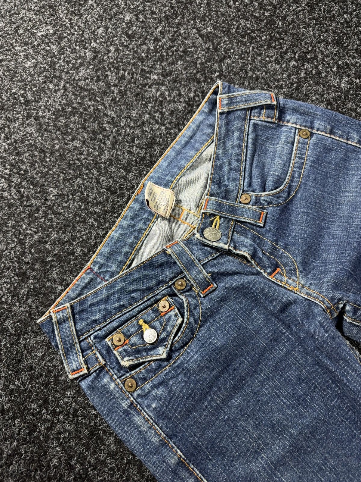True Religion 00s True Religion USA Dirty Distressed Y2K Bootcut Jeans USA Size 25" / US 0 / IT 36 - 10 Thumbnail