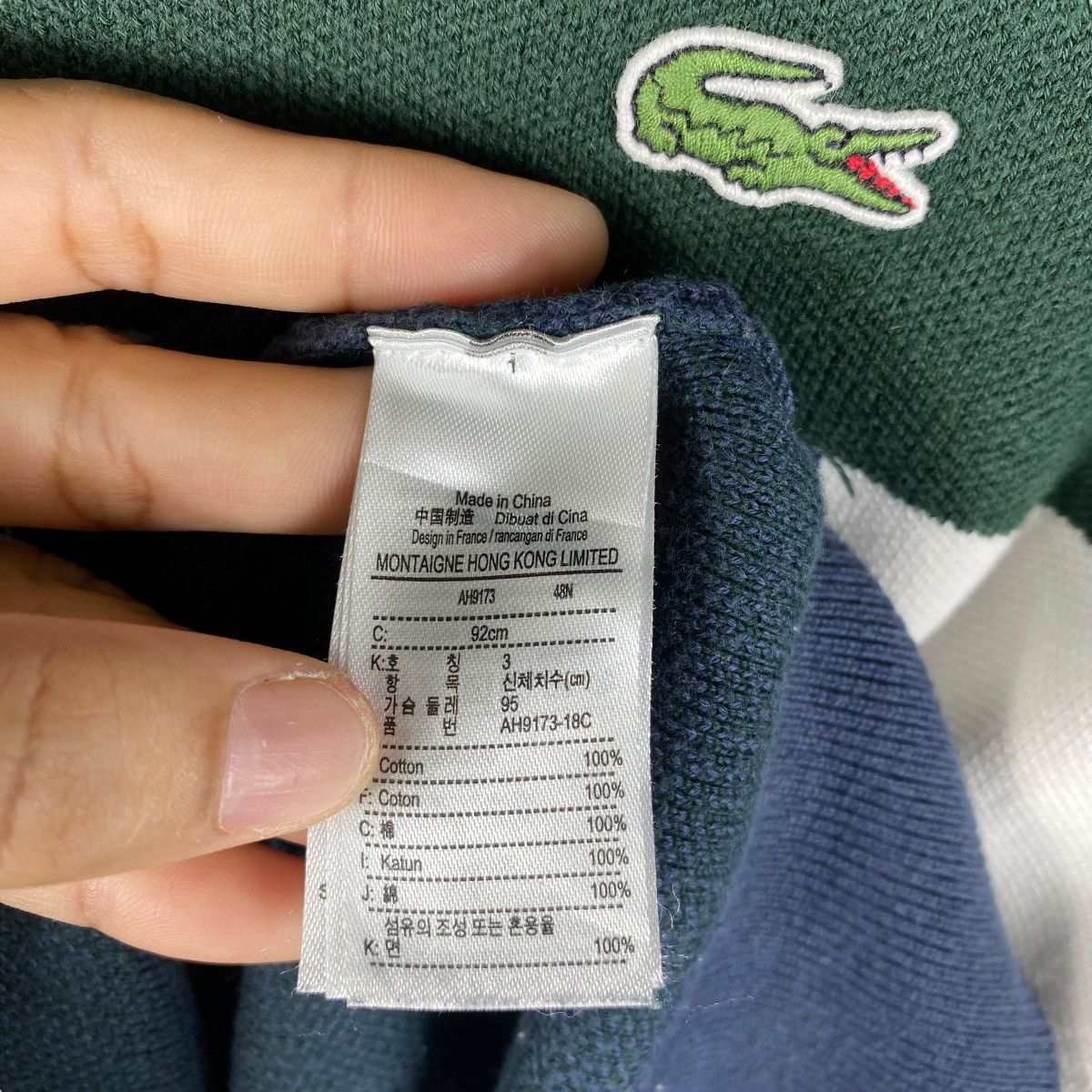 Lacoste LACOSTE 3 Tones Sweater Wool Blend Crewneck Sweatshirt Small Size US S / EU 44-46 / 1 - 7 Thumbnail