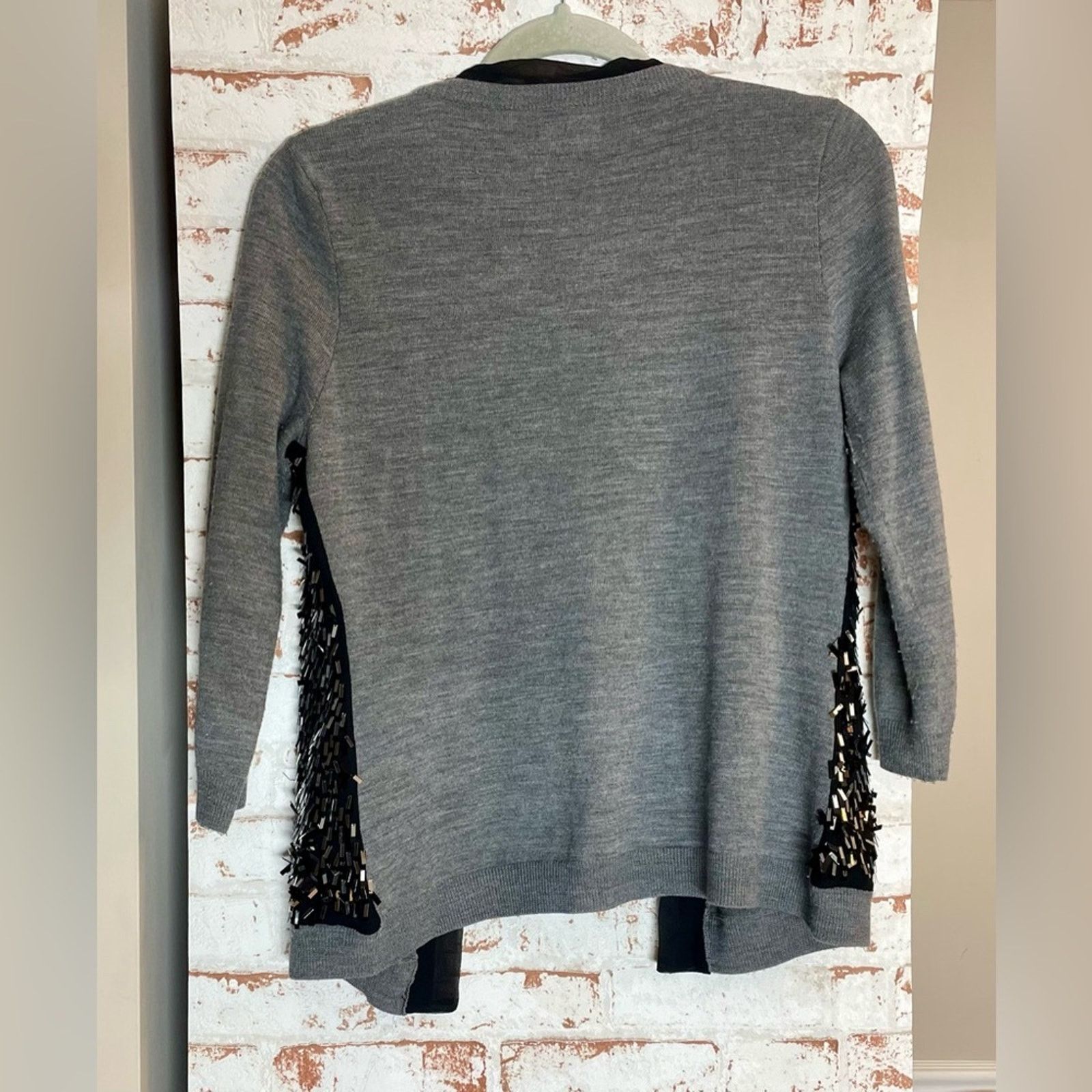 Kate Spade Kate Spade Gray and Black Sequin Cardigan Size S / US 4 / IT 40 - 4 Thumbnail