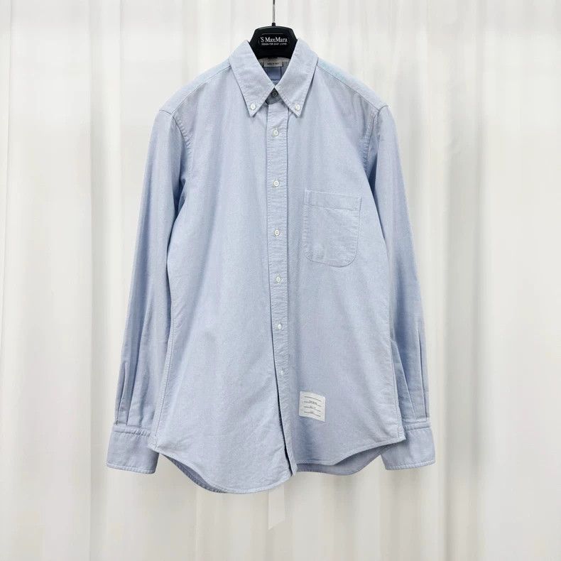 Thom Browne Thom Browne Light Blue Button-Up Shirt-yf Size US M / EU 48-50 / 2 - 1 Thumbnail