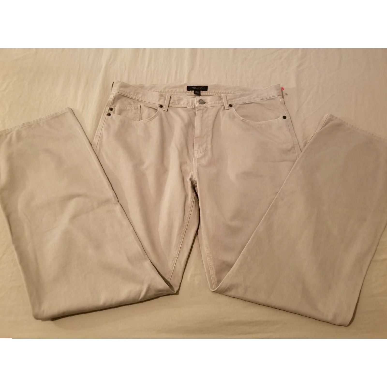 Banana Republic Banana Republic Jeans Pants Men 35x32 Straight Classic Beige Khaki Slim? (adjusted) Size US 35 - 3 Thumbnail